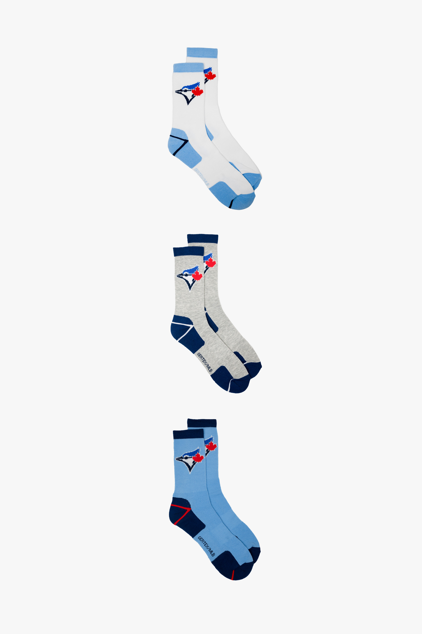 Gertex MLB Toronto Blue Jays Men's 3-Pack Crew Socks