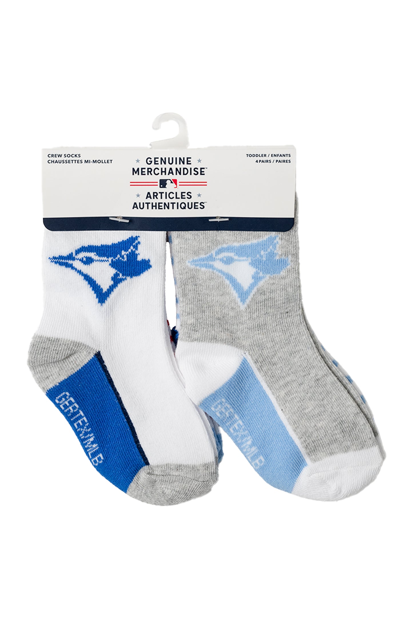 MLB Toronto Blue Jays Toddler 4-Pack Crew Socks