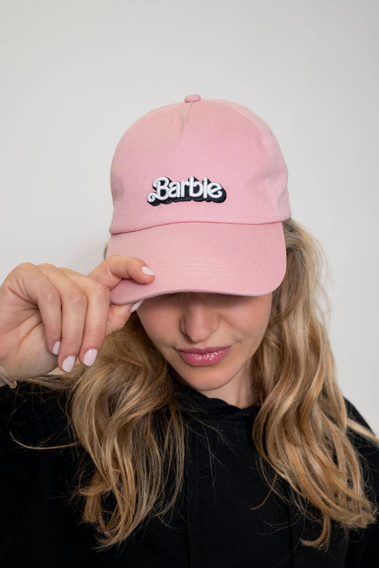 Ladies Barbie Pink Baseball Cap Hat with 3D Embroidery Logo