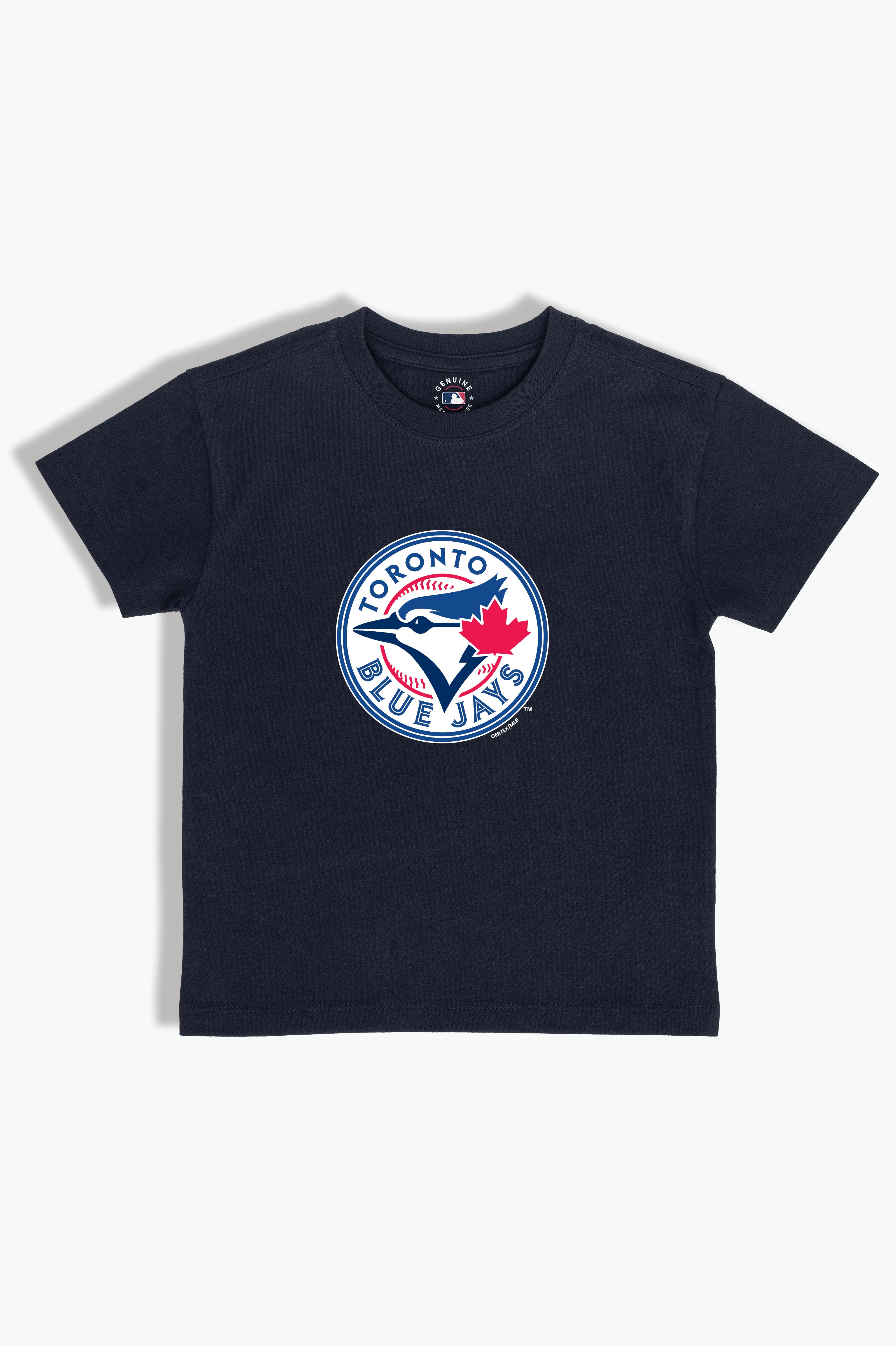 Navy MLB Toronto Blue Jays Logo Baby/Toddler T-Shirt, Soft Combed Cotton, 6M-4T
