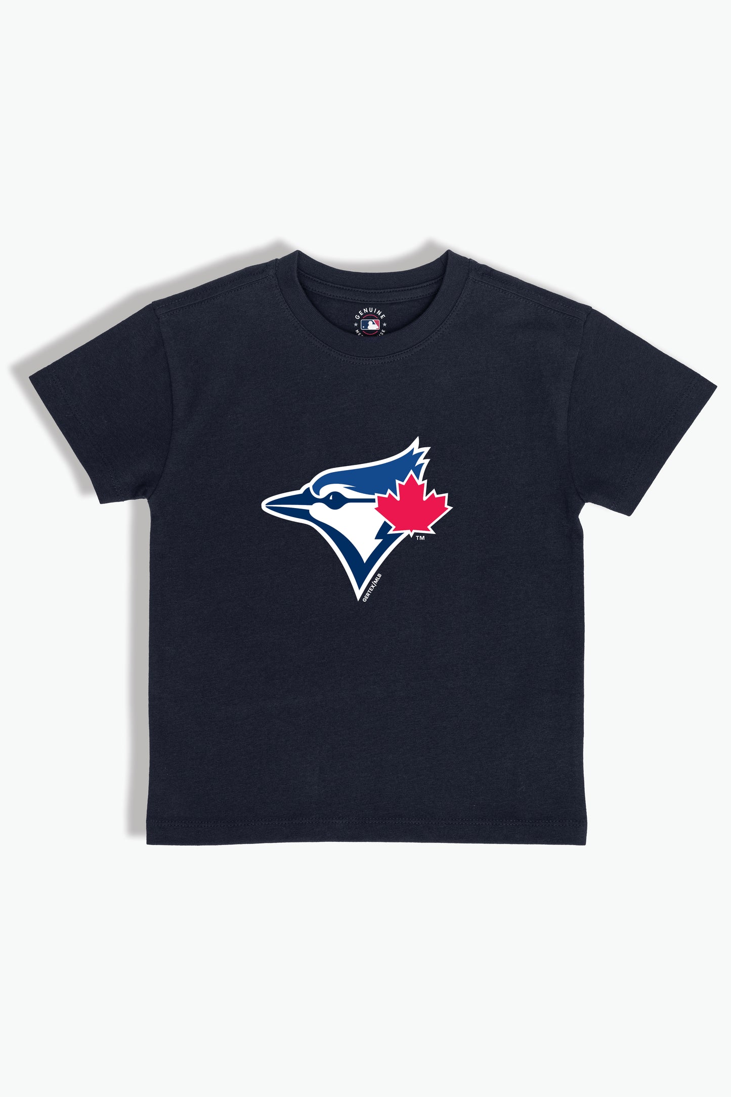 Navy MLB Toronto Blue Jays Logo Baby/Toddler T-Shirt, Soft Combed Cotton, 6M-4T