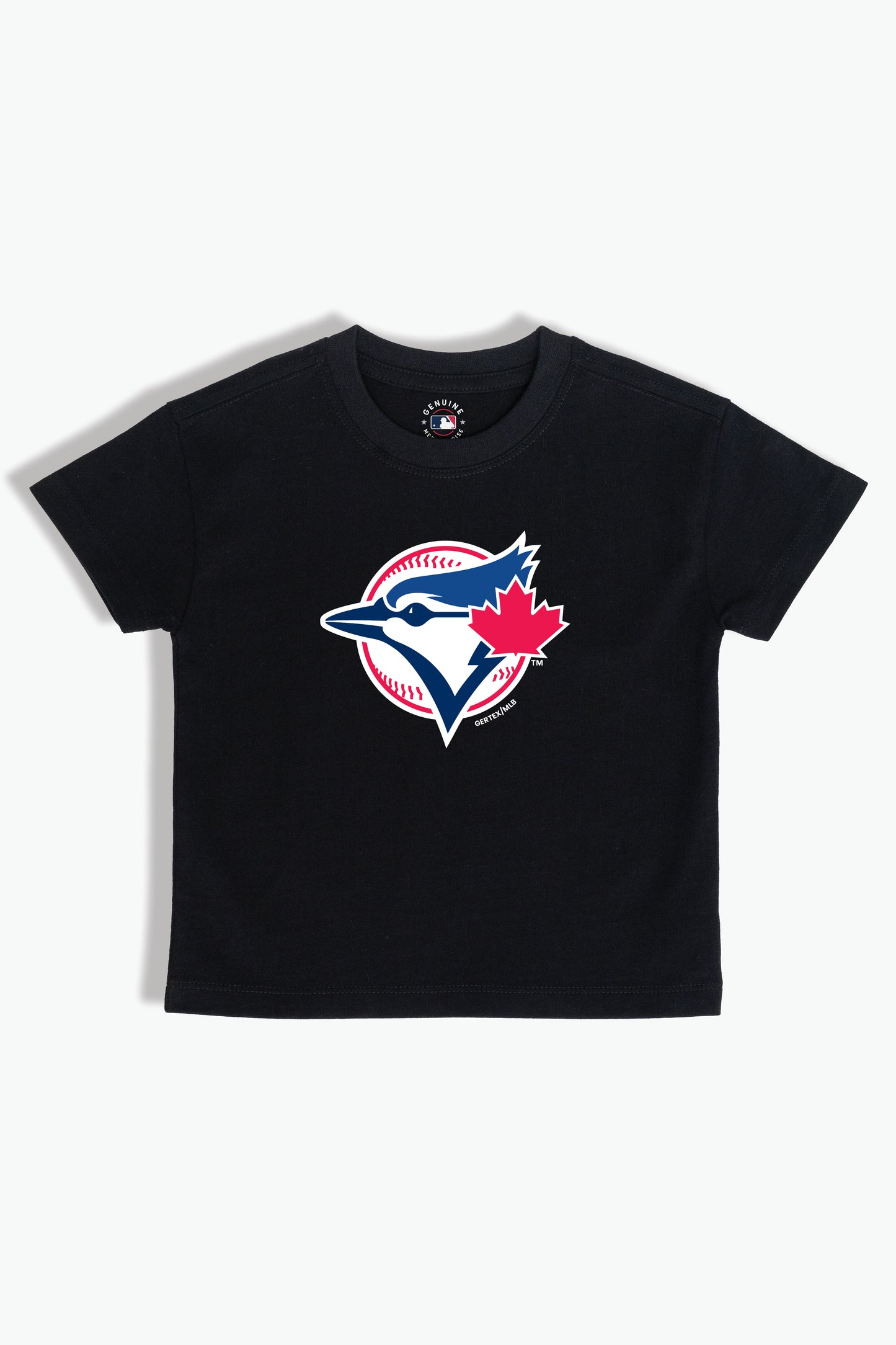 Toronto Blue Jays Baby T-Shirt MLB Infant Toddler Tee, Soft Combed Cotton, Black, 6M-4T