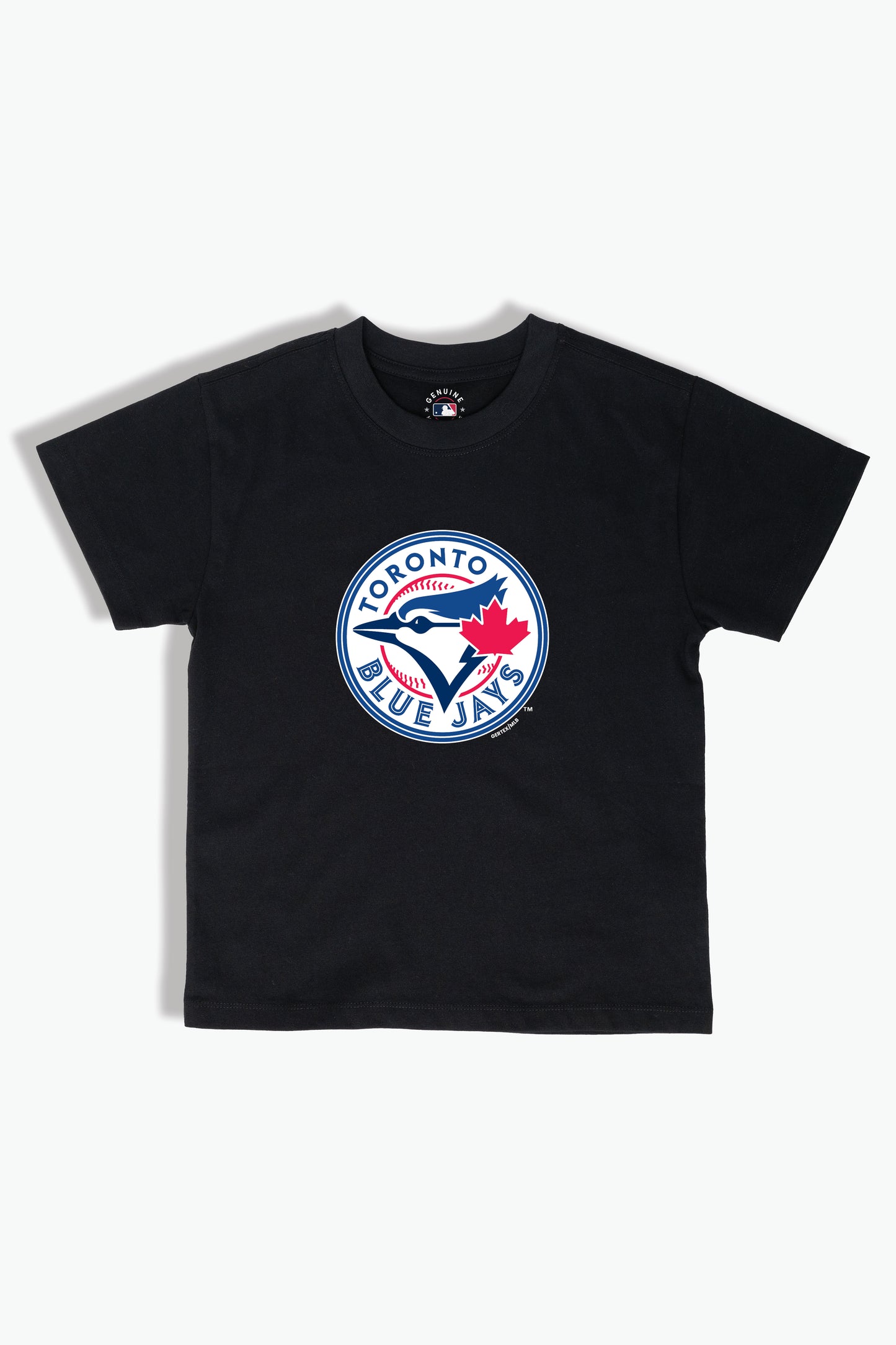 Toronto Blue Jays Baby T-Shirt MLB Infant Toddler Tee, Soft Combed Cotton, Black, 6M-4T