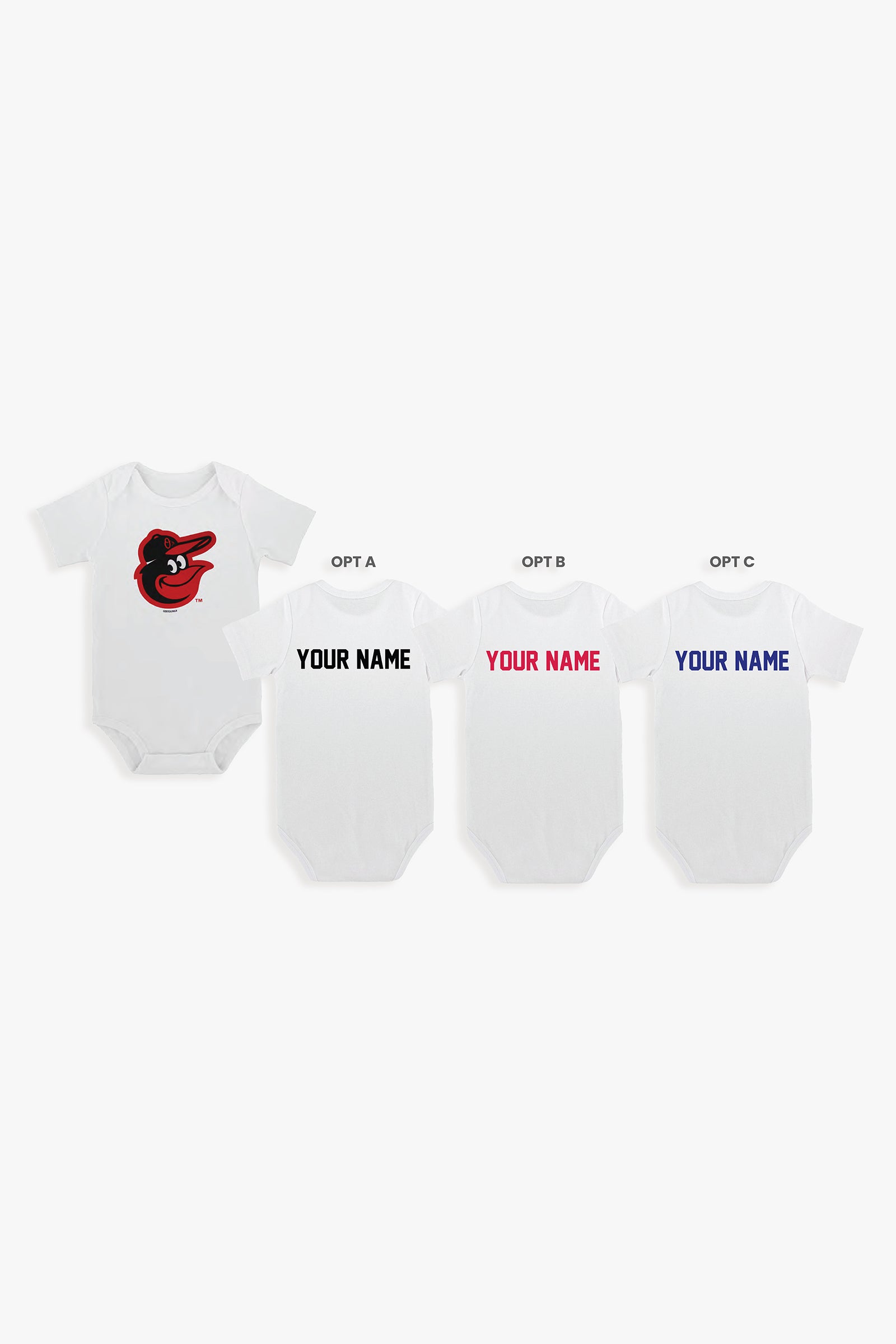 Gertex Customizable MLB Baby Bodysuit in White (0-3 Months)