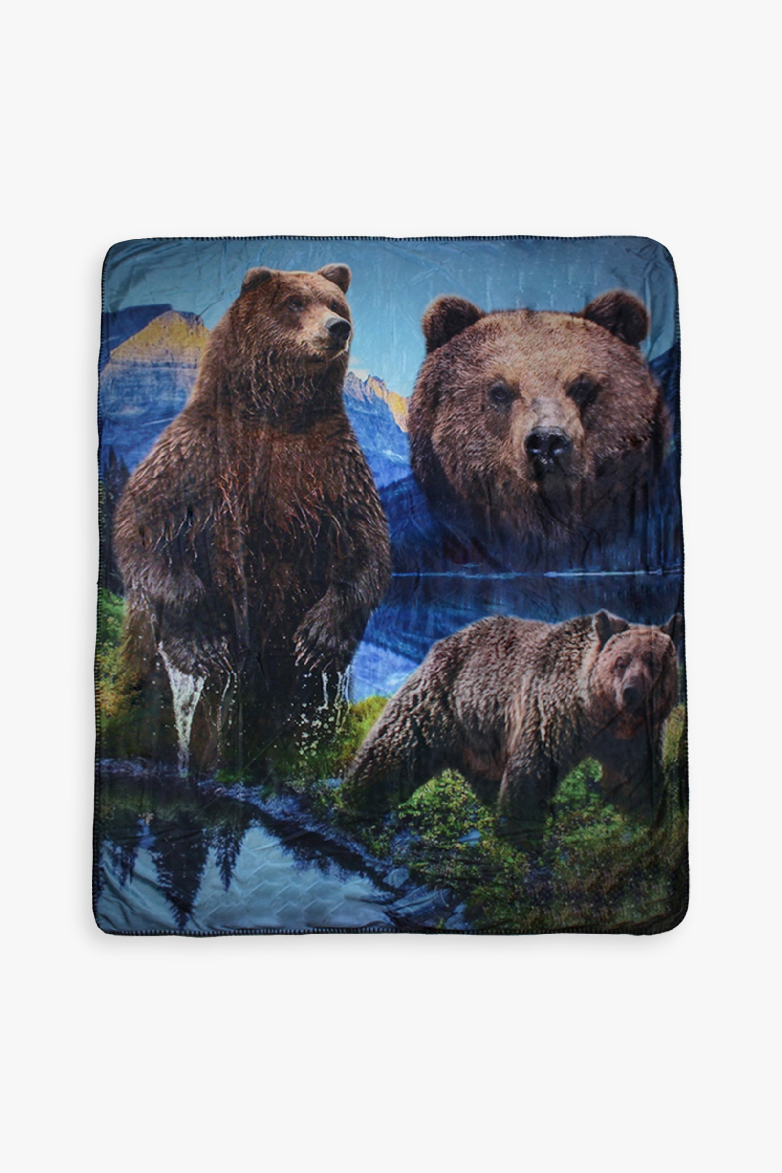 Great Northern Wildlife Sublimated Printed Sherpa Lined Throw