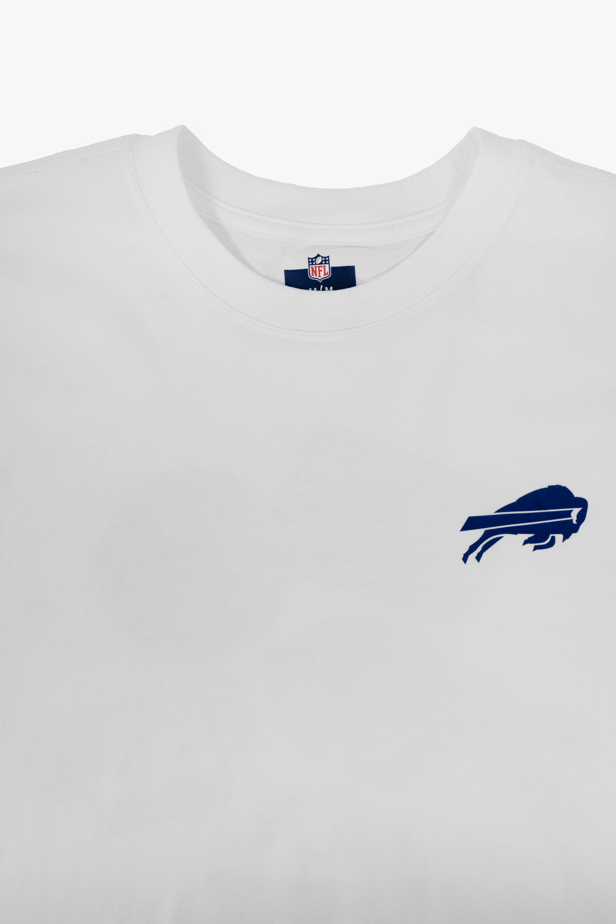 NFL White Cloud T-Shirt for Adults with Back Print, Ultra Soft 100% Cotton, Relaxed Boxy Fit, Unisex XS-XXL