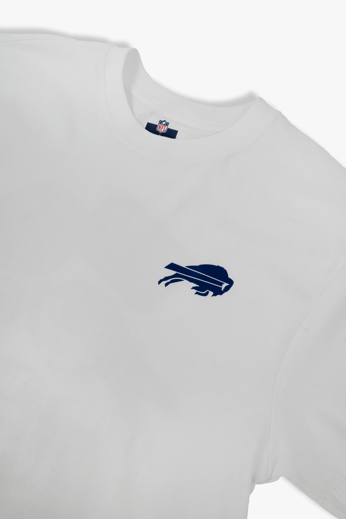 NFL White Cloud T-Shirt for Adults with Back Print, Ultra Soft 100% Cotton, Relaxed Boxy Fit, Unisex XS-XXL
