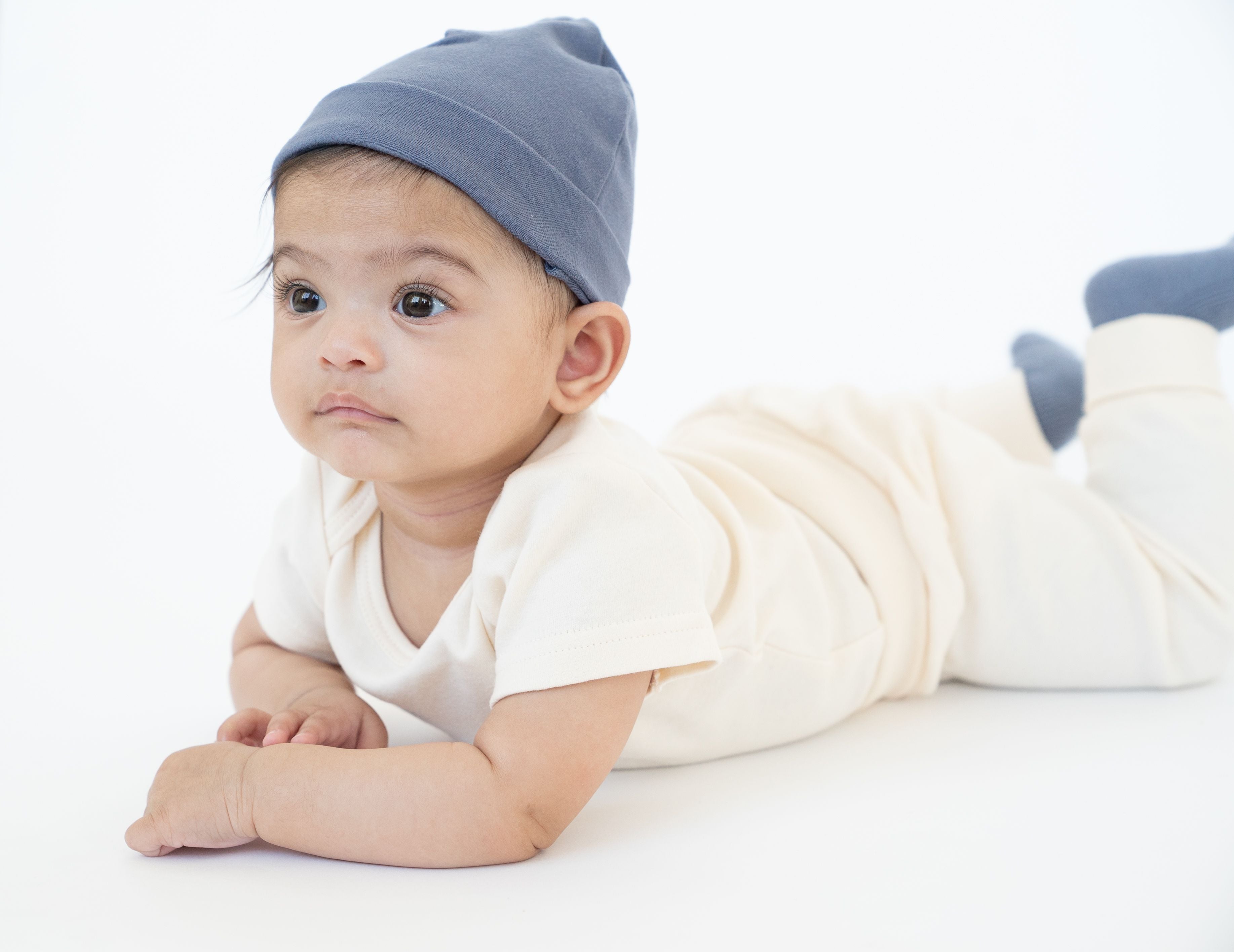 Snugabye Baby Organic Cotton Beanie - Eggnog