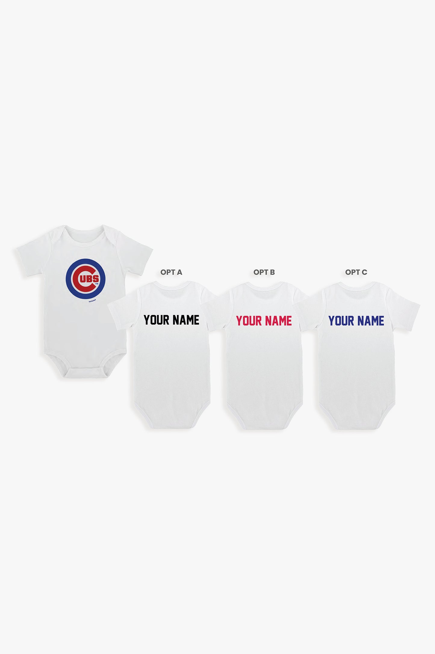 Gertex Customizable MLB Baby Bodysuit in White (0-3 Months)