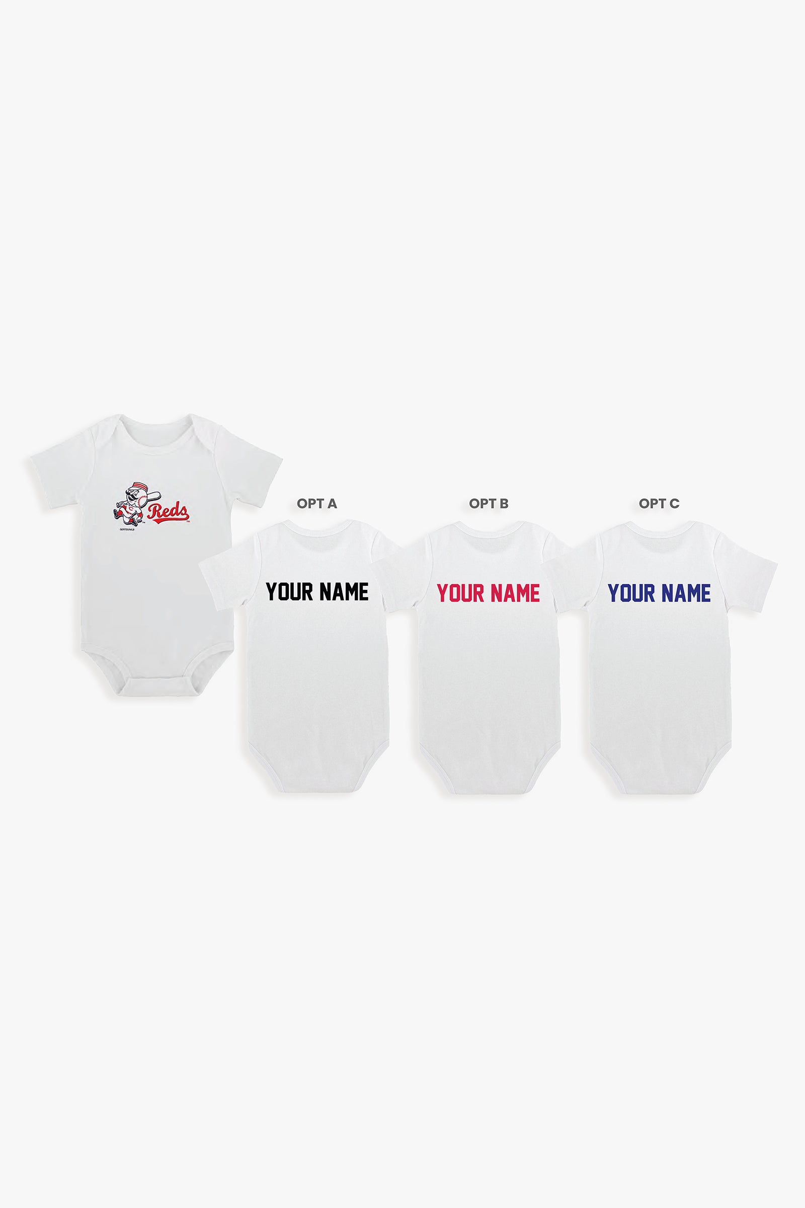 Gertex Customizable MLB Baby Bodysuit in White (0-3 Months)