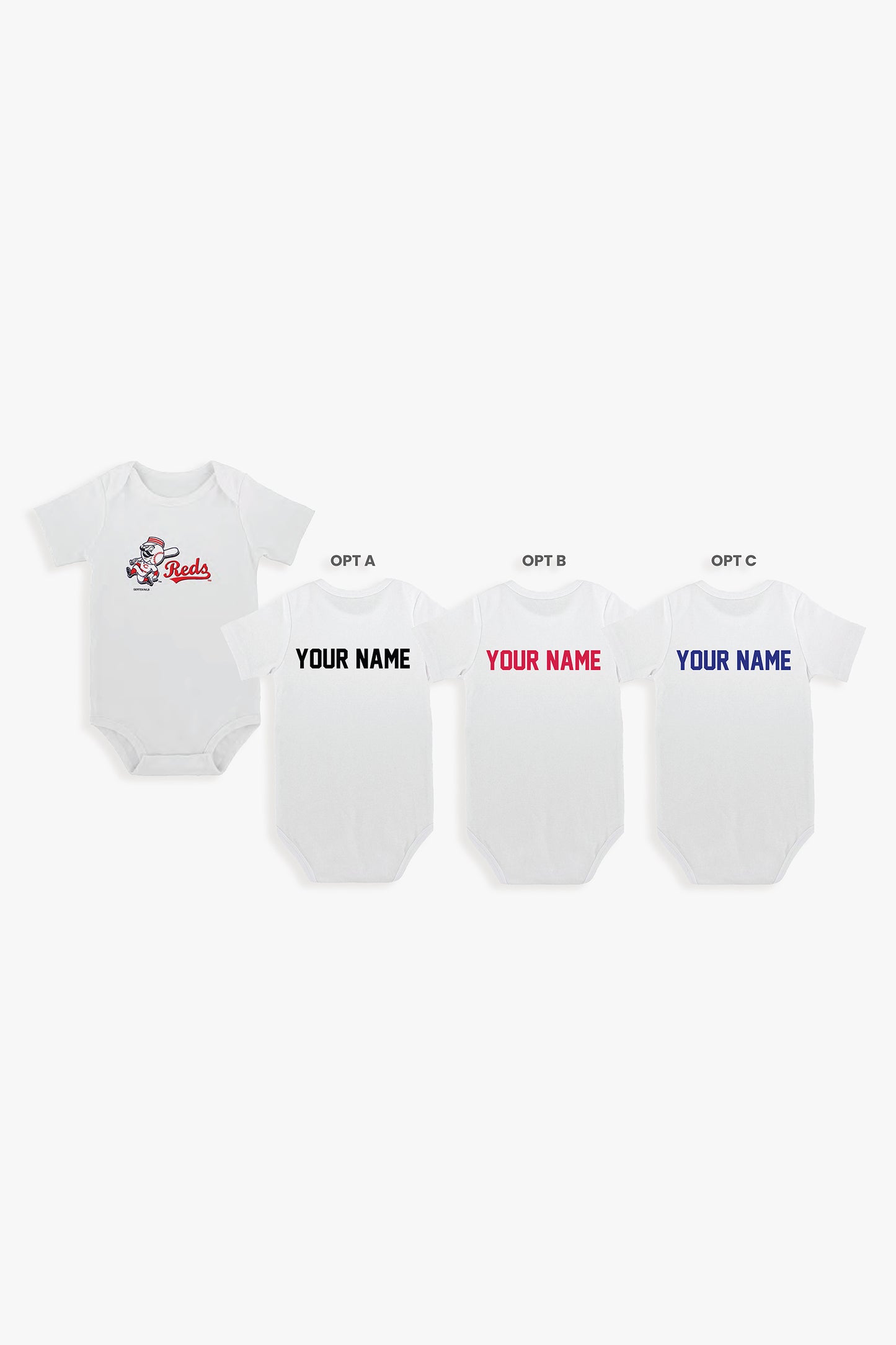 Gertex Customizable MLB Baby Bodysuit in White (0-3 Months)