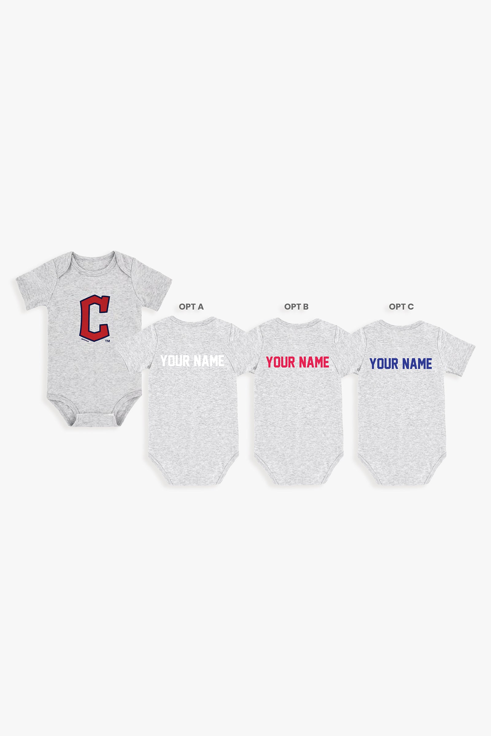 Gertex Customizable MLB Baby Onesie Bodysuit in Grey (6-9 Months)