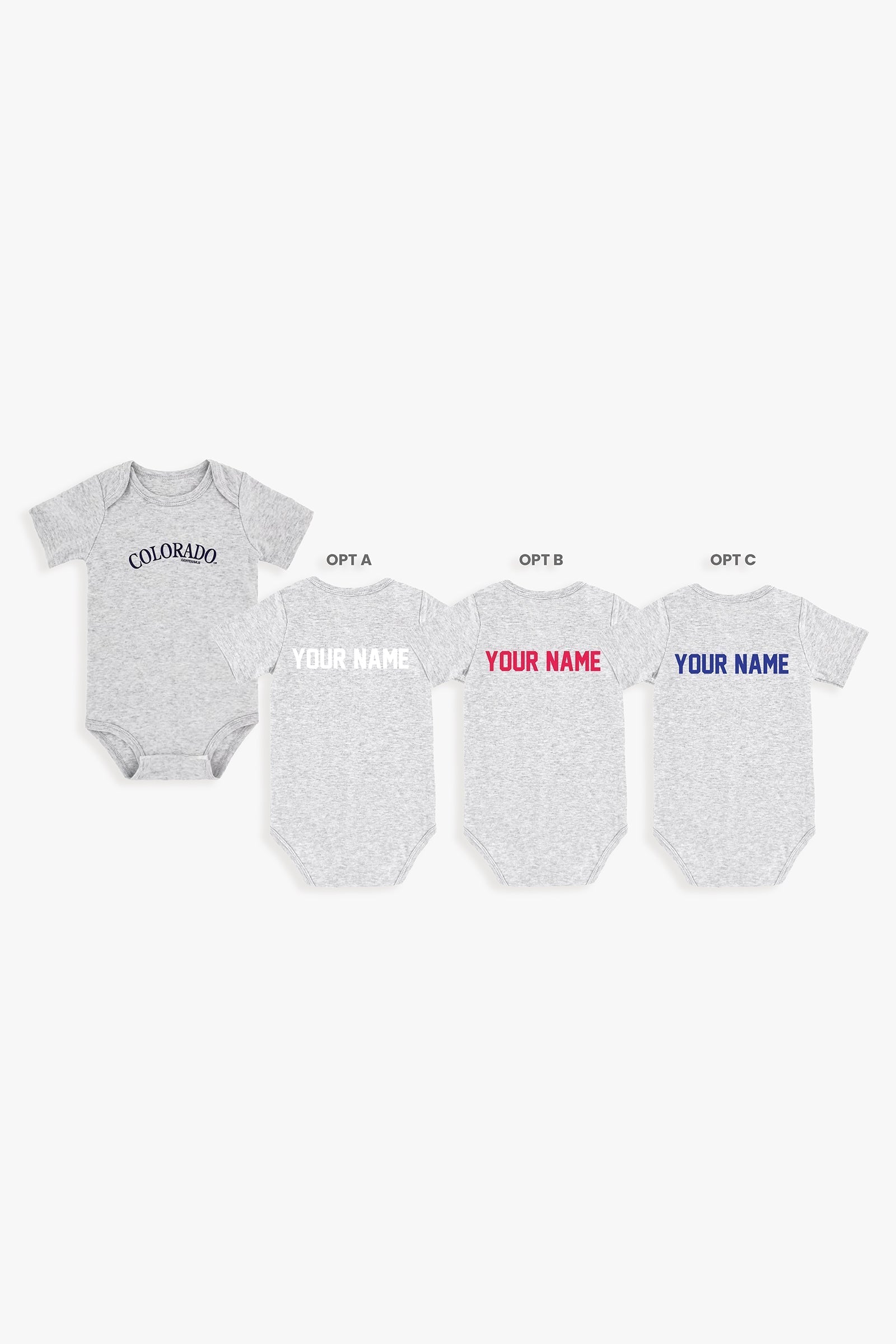 Gertex Customizable MLB Baby Onesie Bodysuit in Grey (18-24 Months)