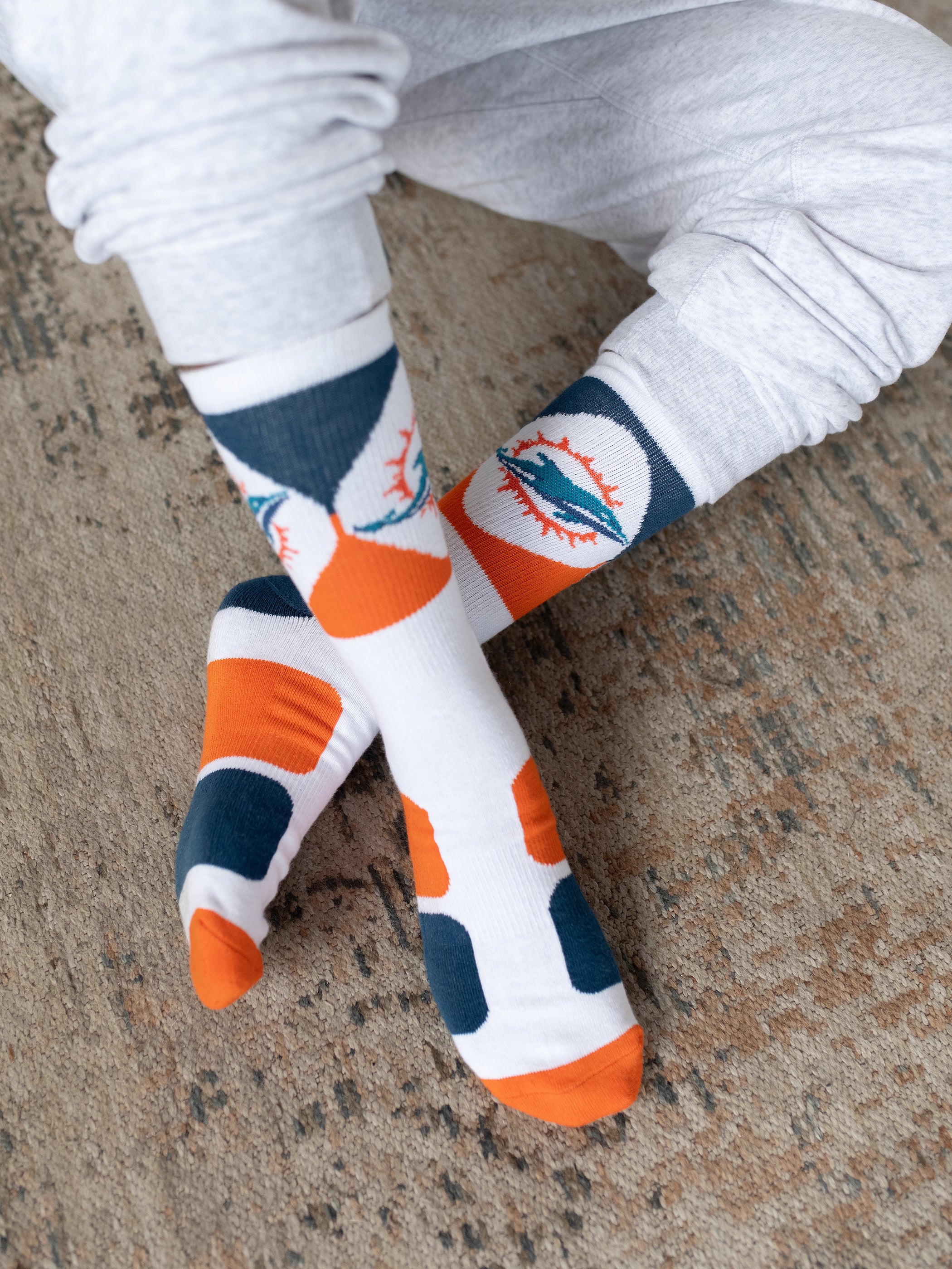 Men's NFL Miami Dolphins 3-Pack Sport Crew Fan Socks