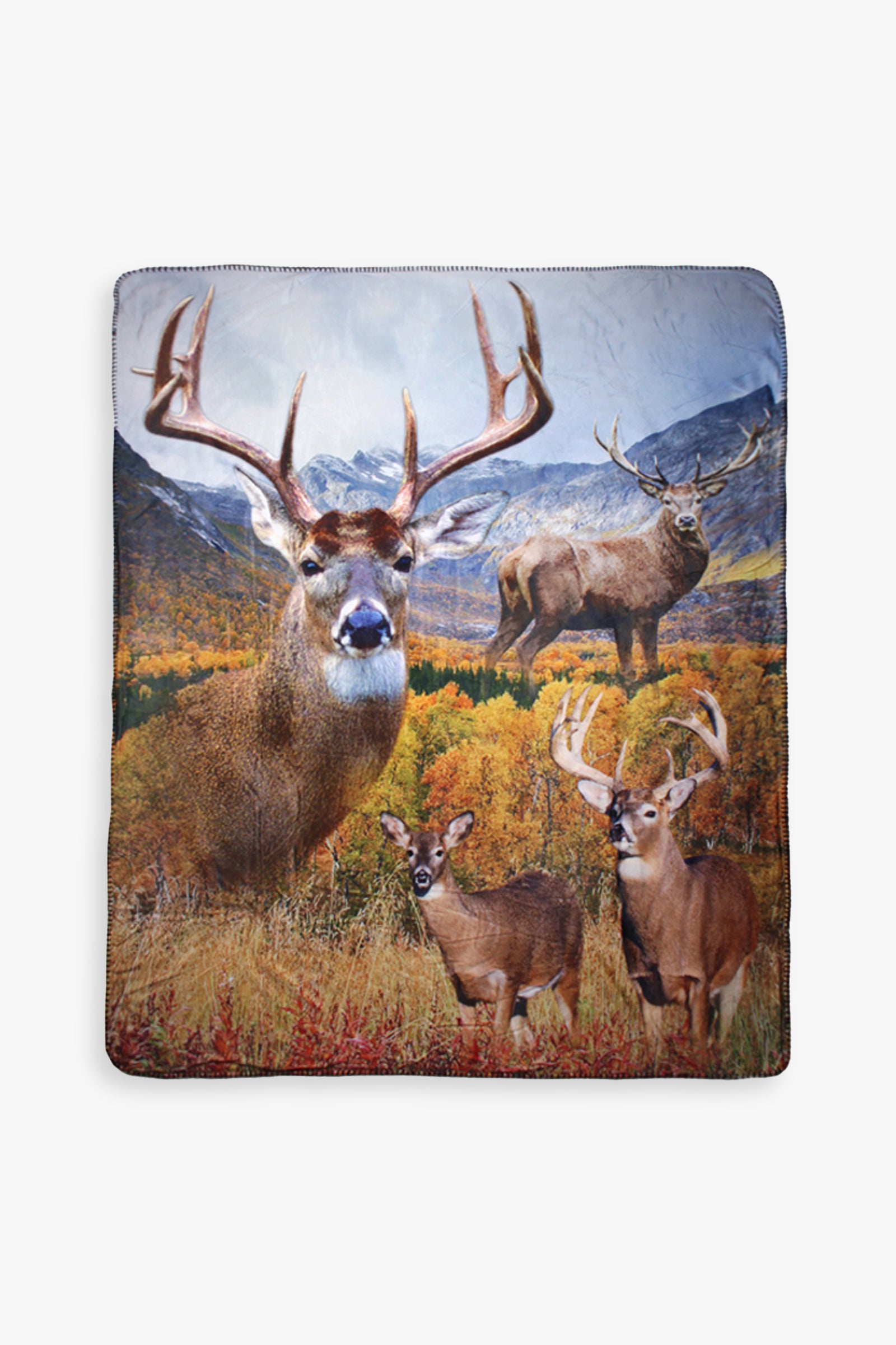 Great Northern Wildlife Sublimated Printed Sherpa Lined Throw