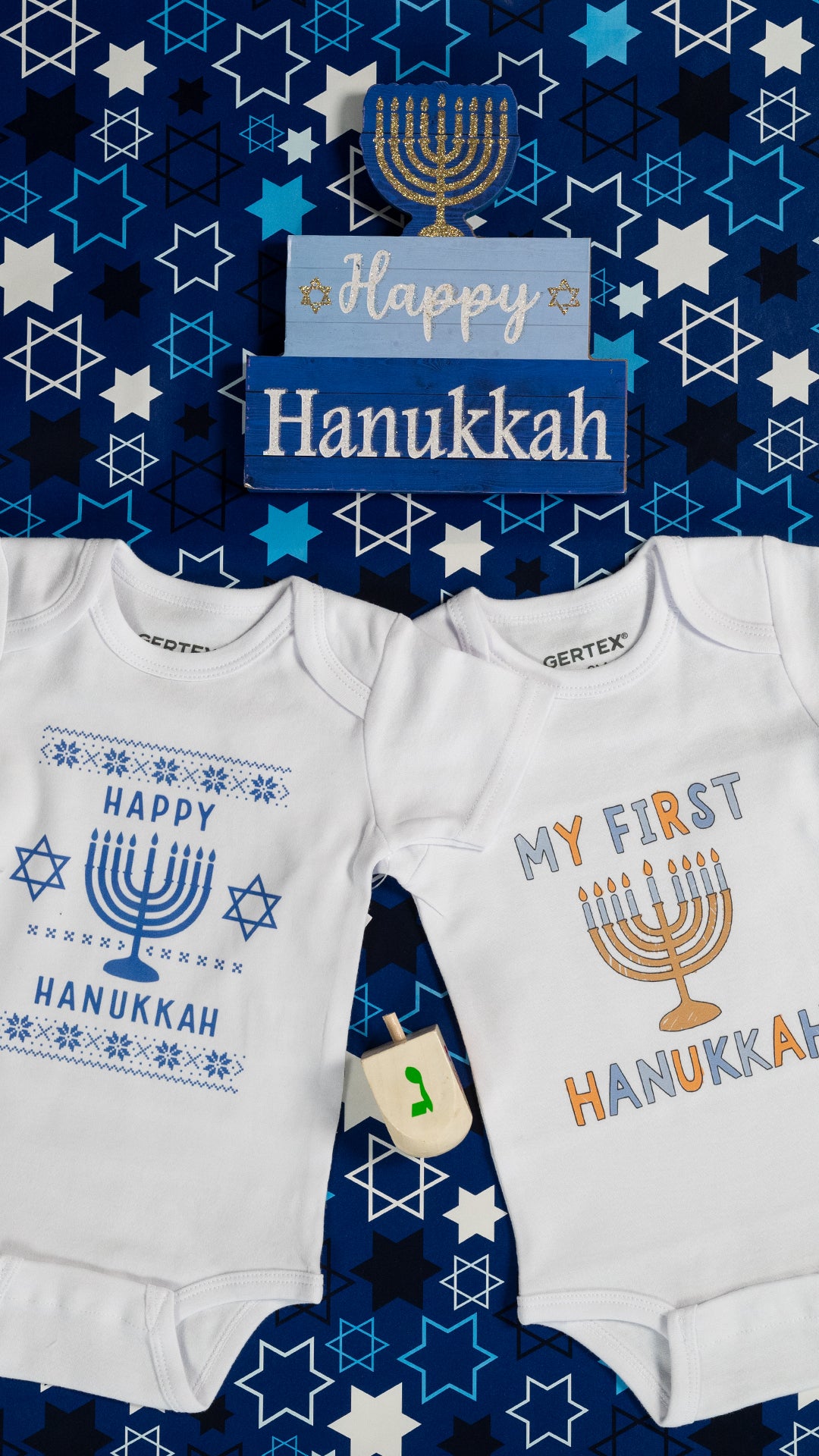 Snugabye My First Hanukkah Holiday Baby Onesie