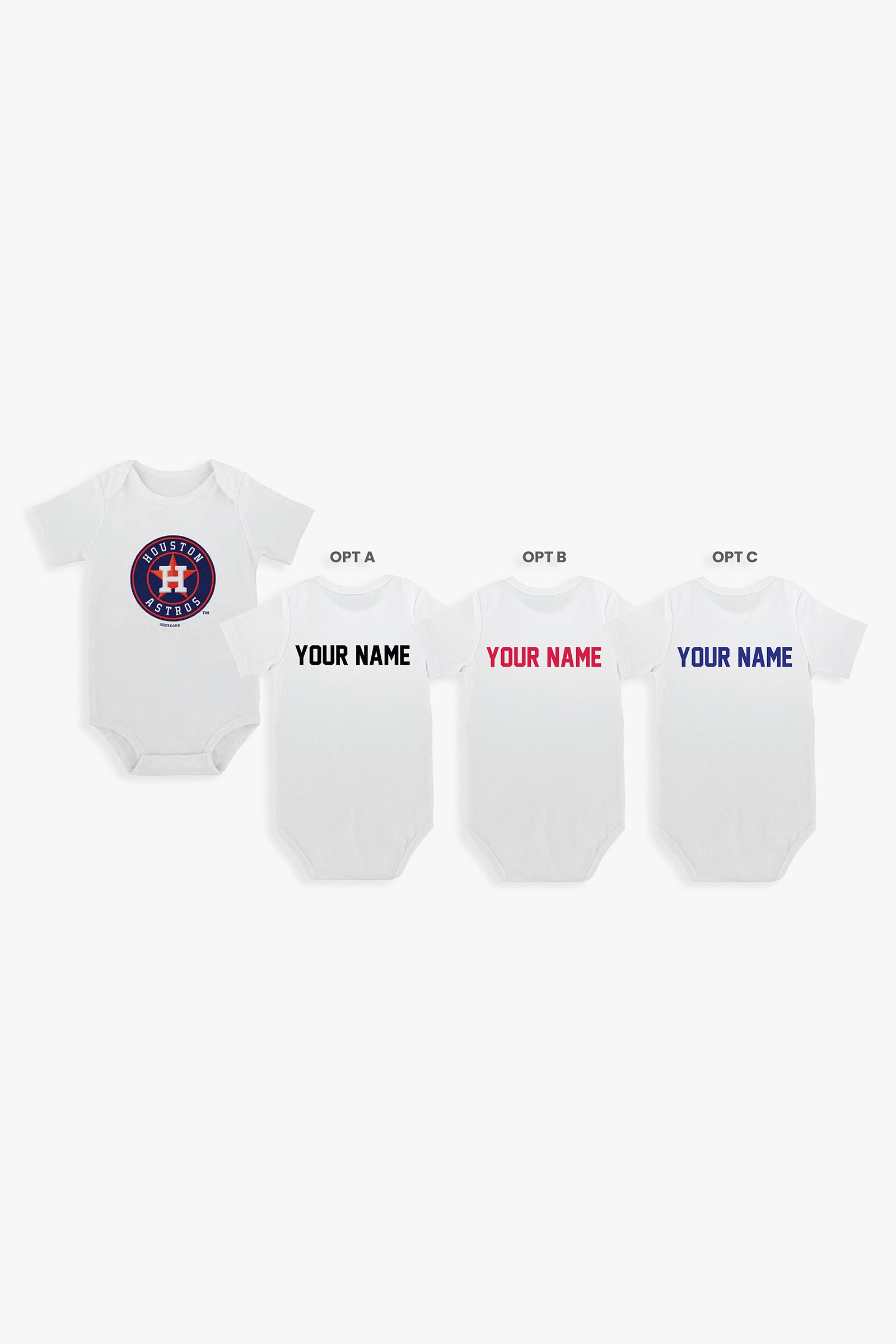 Gertex Customizable MLB Baby Bodysuit in White (0-3 Months)