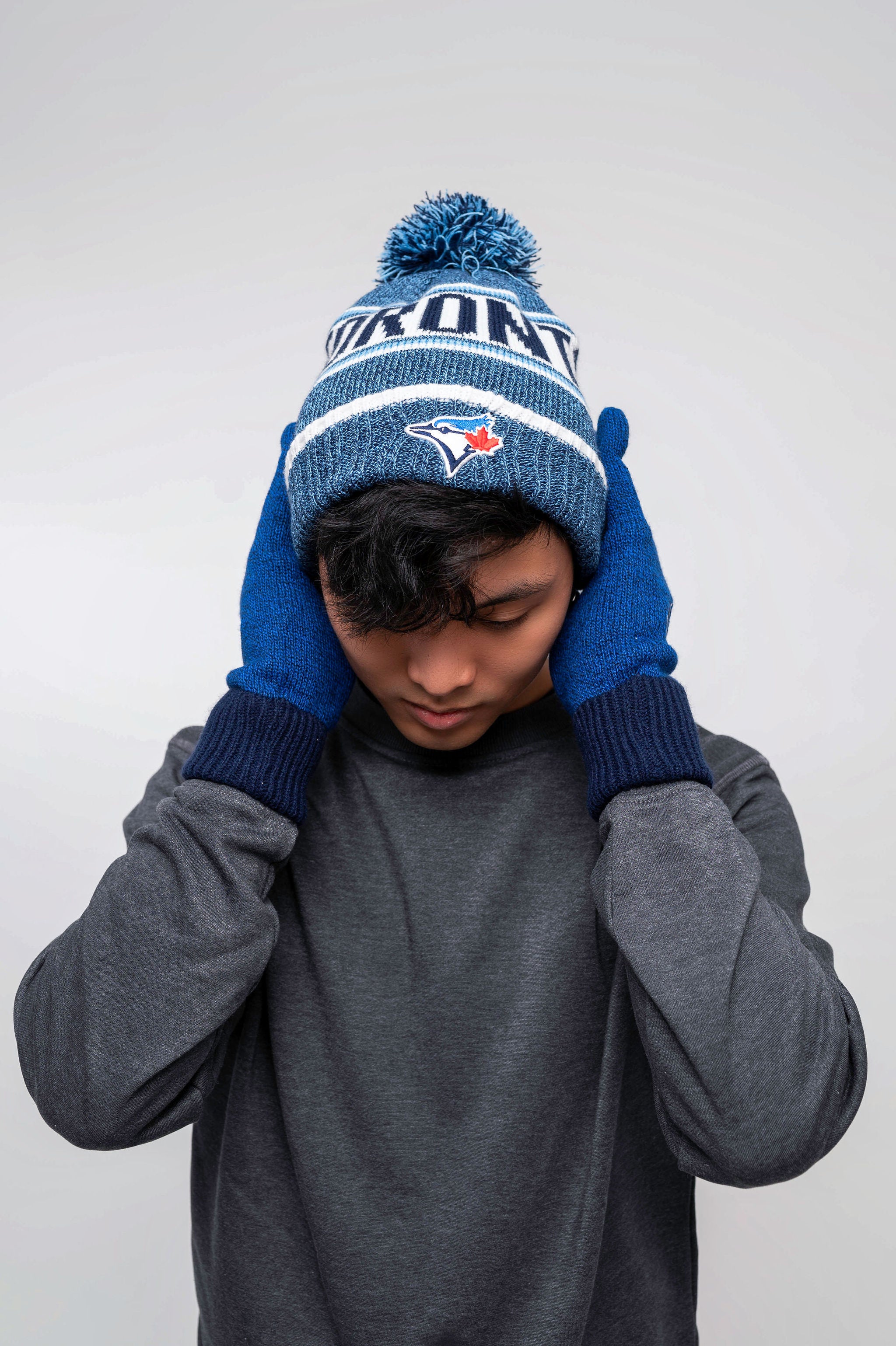 Gertex MLB Toronto Blue Jays Adult Men's Heavy Knit Pom Toque