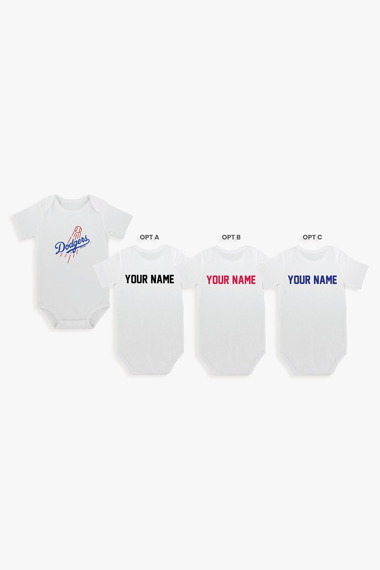 Gertex Customizable MLB Baby Bodysuit in White (3-6 Months)