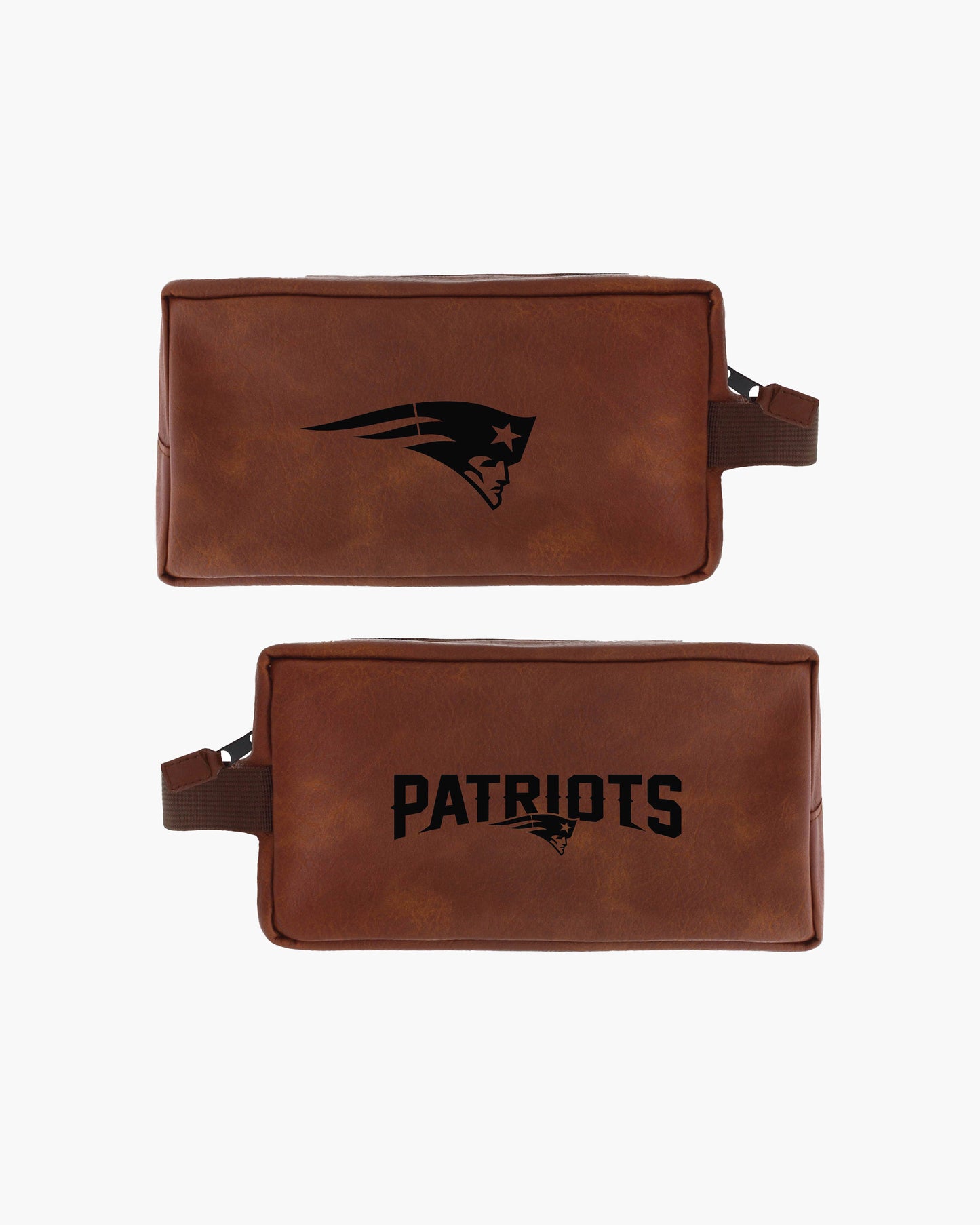 NFL Faux Leather Toiletry Travel Lightweight Bag with Handle