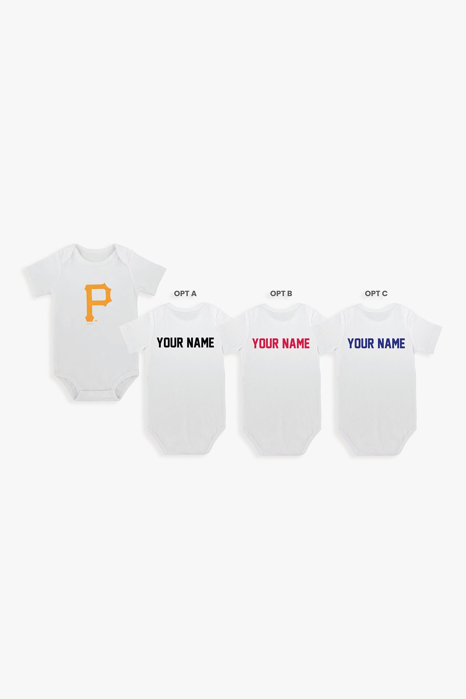 Gertex Customizable MLB Baby Bodysuit in White (0-3 Months)