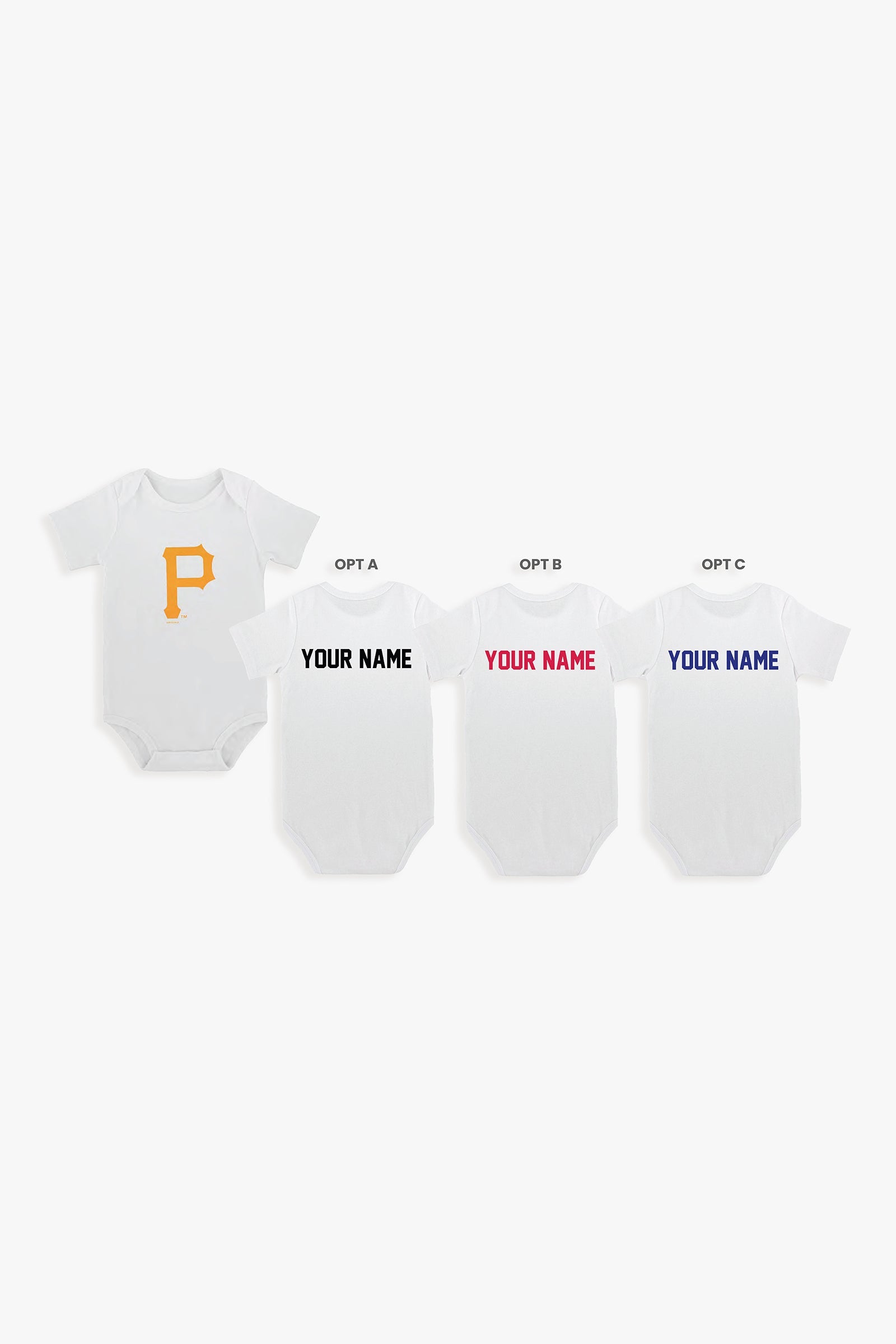 Gertex Customizable MLB Baby Bodysuit in White (3-6 Months)