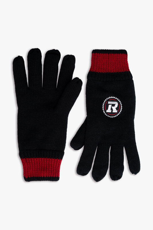 CFL Ottawa Redblacks Adult Men's Cold Weather Winter Thermal Gloves With Embroidered Team Logo