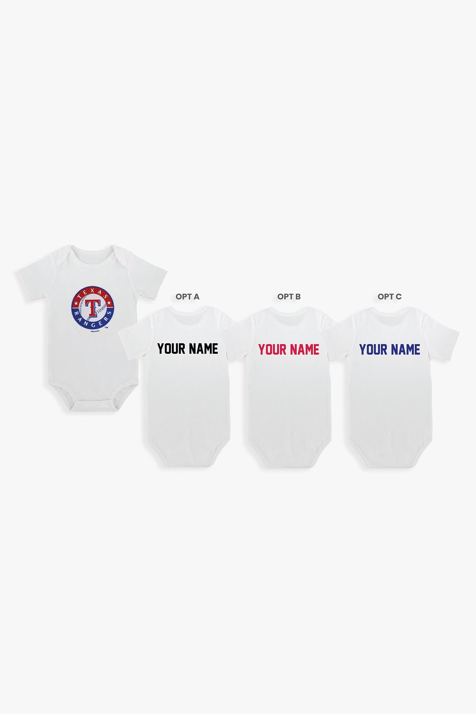 Gertex Customizable MLB Baby Bodysuit in White (18-24 Months)