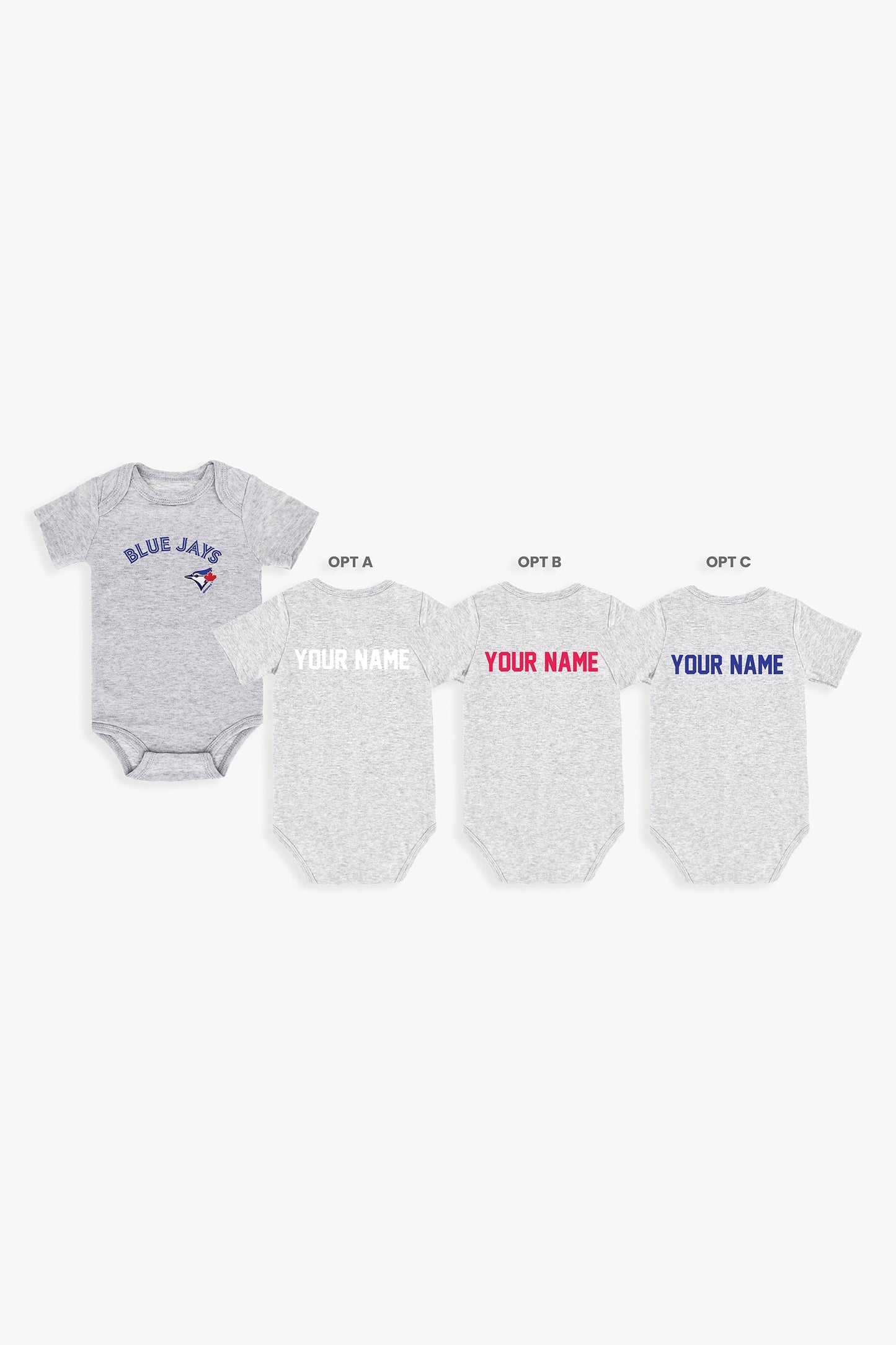 Gertex Customizable MLB Baby Onesie Bodysuit in Grey (3-6 Months)