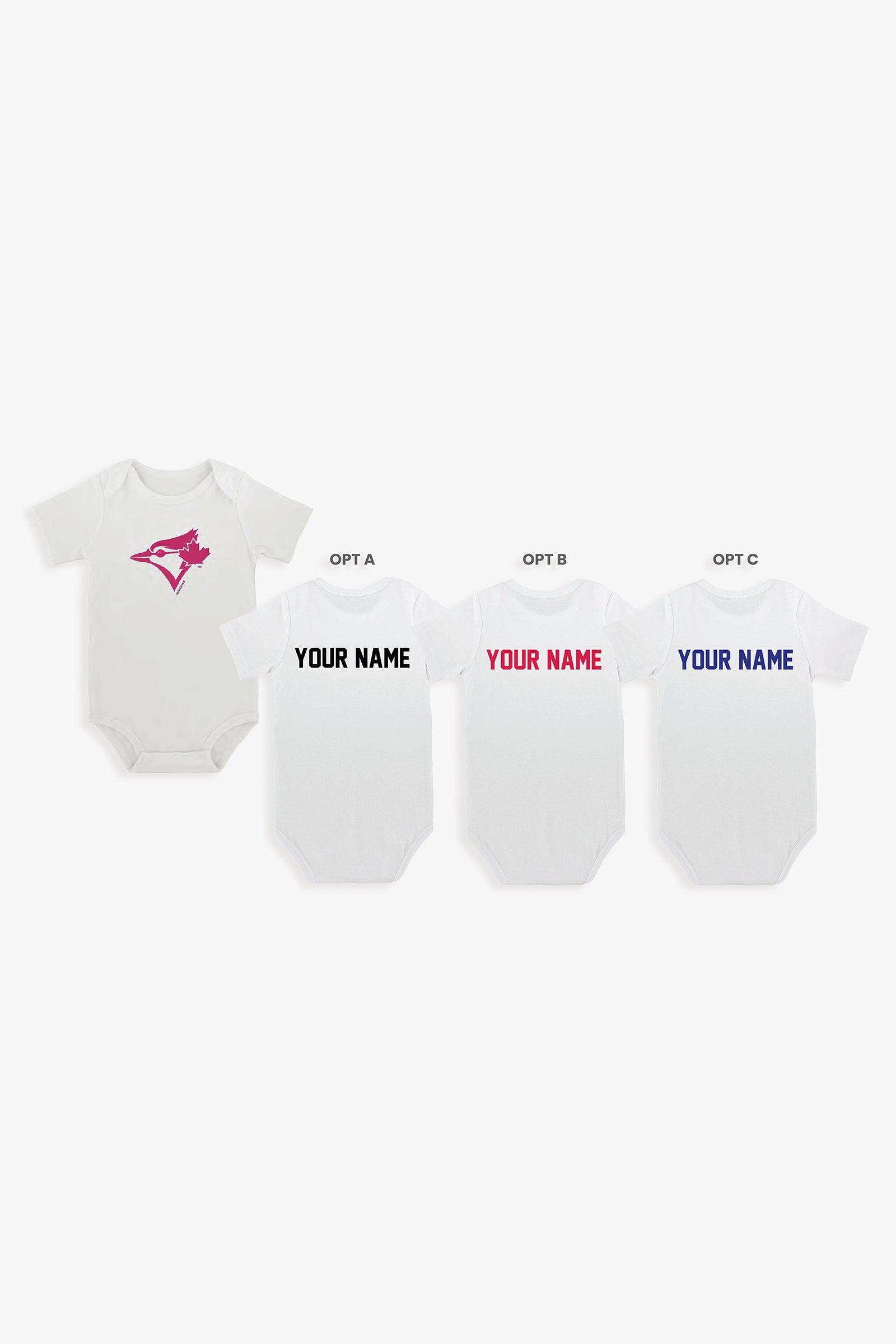 Gertex Customizable MLB Baby Bodysuit in White (0-3 Months)