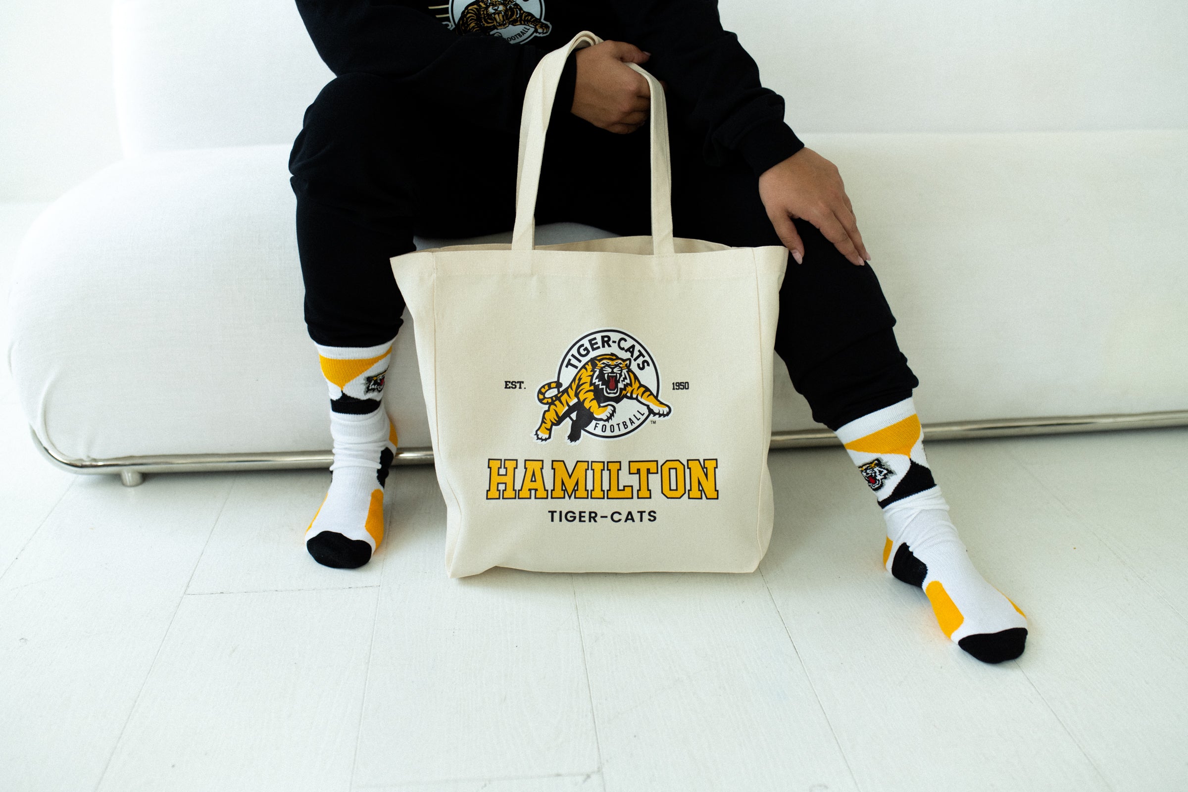 CFL Hamilton Tiger-Cats Canvas Tote Book Bag