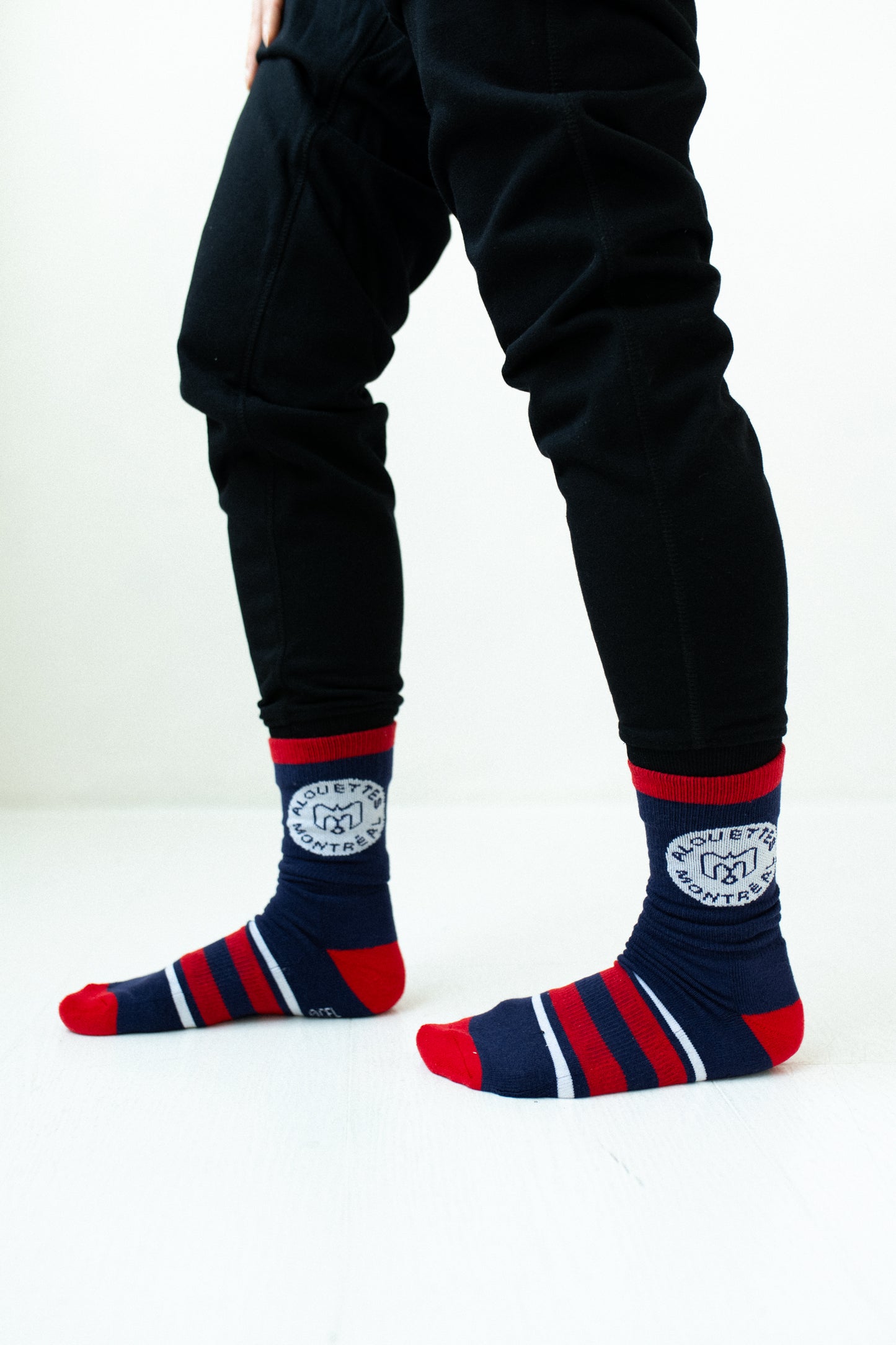 CFL Montreal Alouettes Men's 3-Pack Cotton Crew Socks With Cushioned Sole
