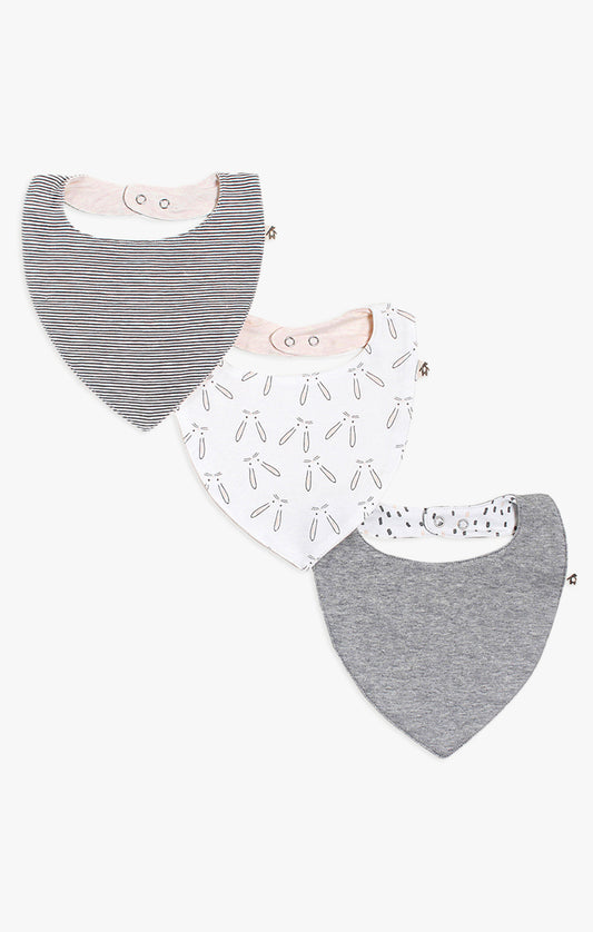 Snugabye Dream 3-Pack Bandana Bib - Bunnies