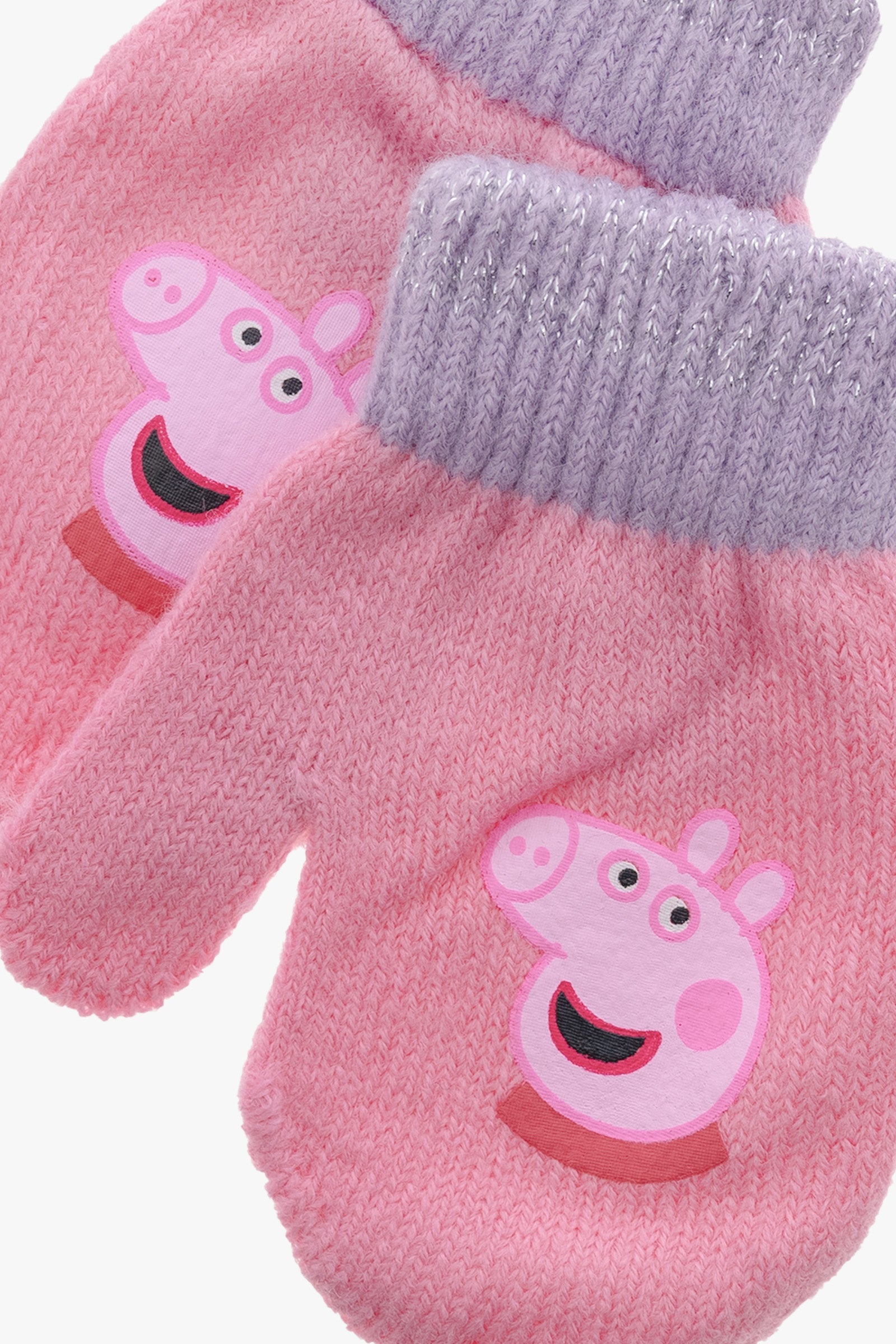 Gertex Peppa Pig Beanie and Mitten Set in Pink & Purple