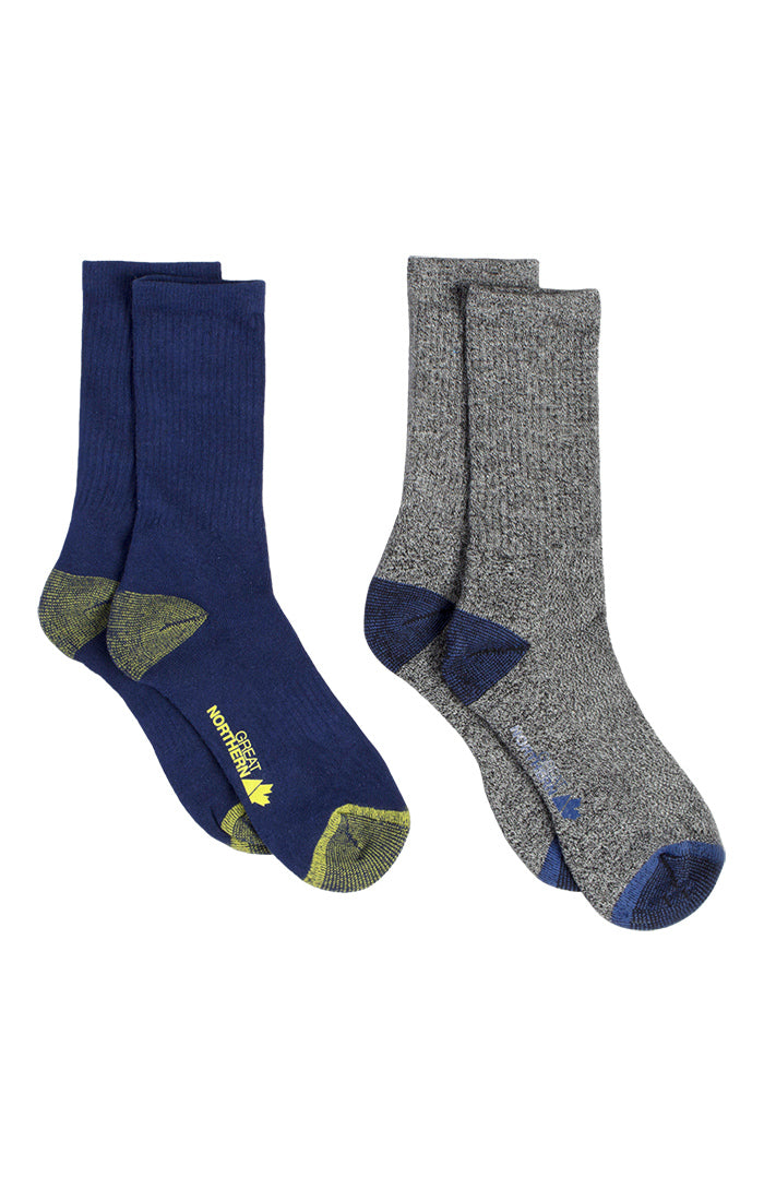 Great Northern 2-Pack Men's Crew Socks