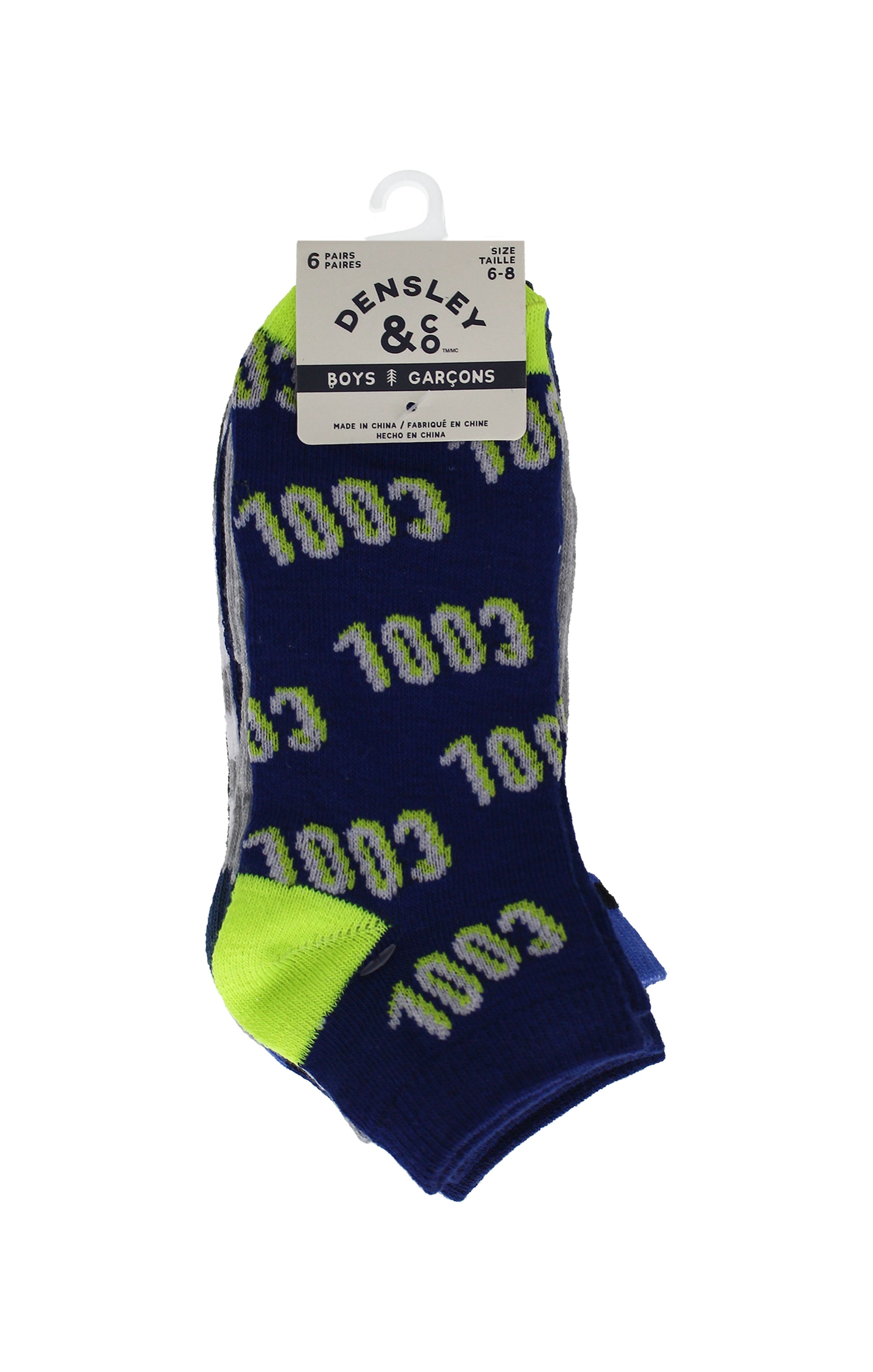 Kids Boys 6-Pack Fun Graphic No-Show Anklet Socks Bundle