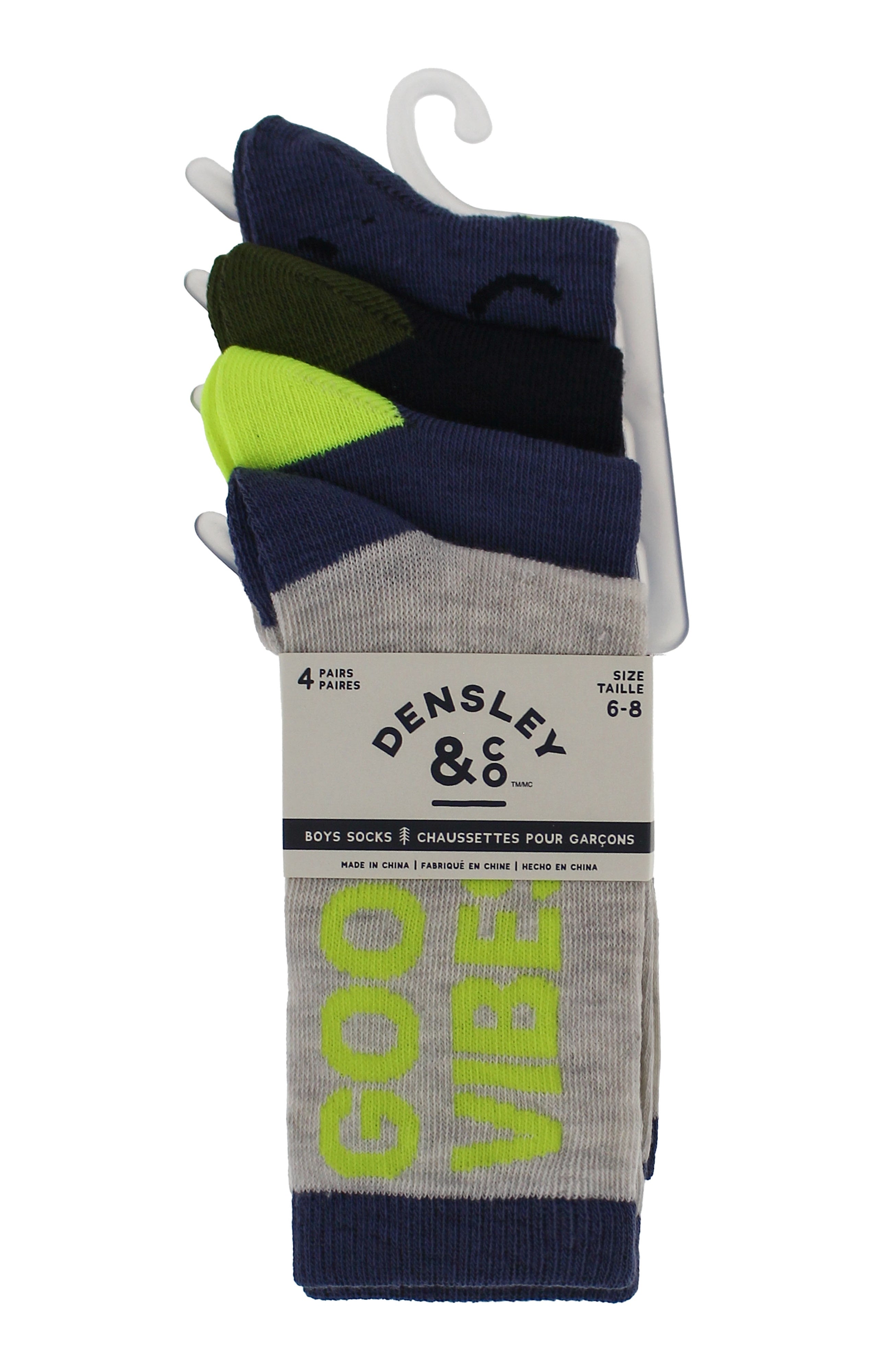 Kids Boys 4-Pack Fun Graphic Crew Socks Bundle