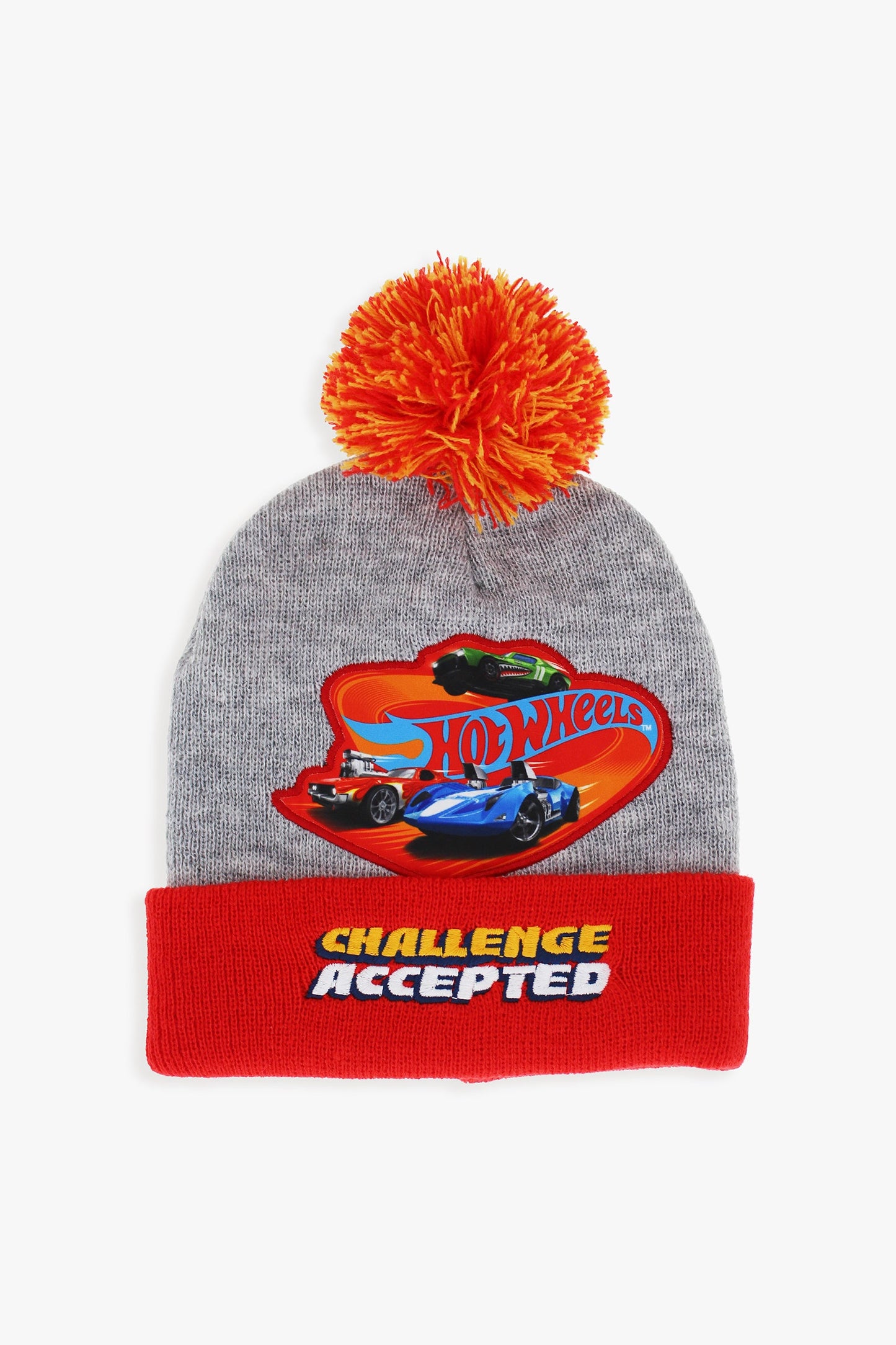 Gertex Red Hot Wheels Youth Boys Pom-pom Winter Toque