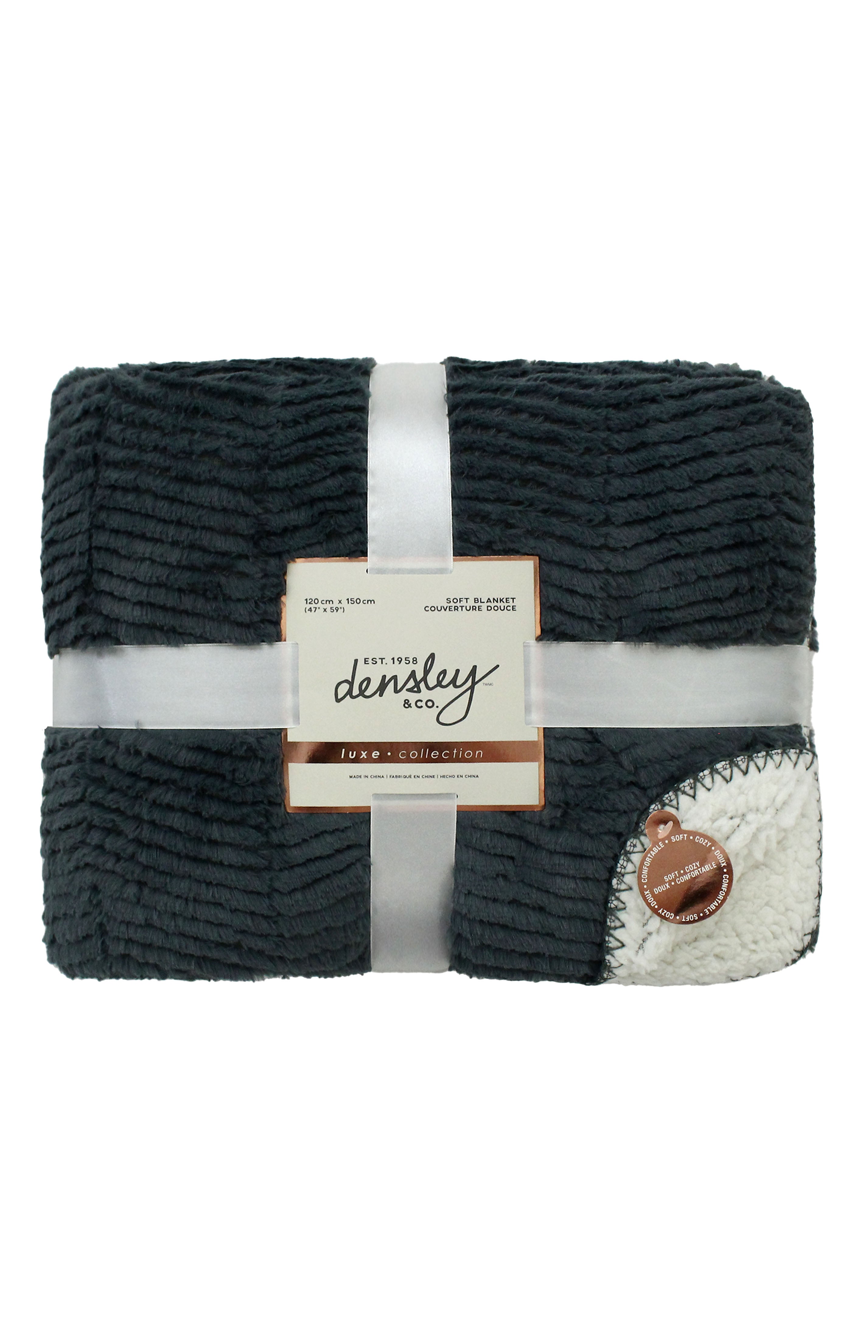 Embossed Sherpa Fleece Throw Blanket