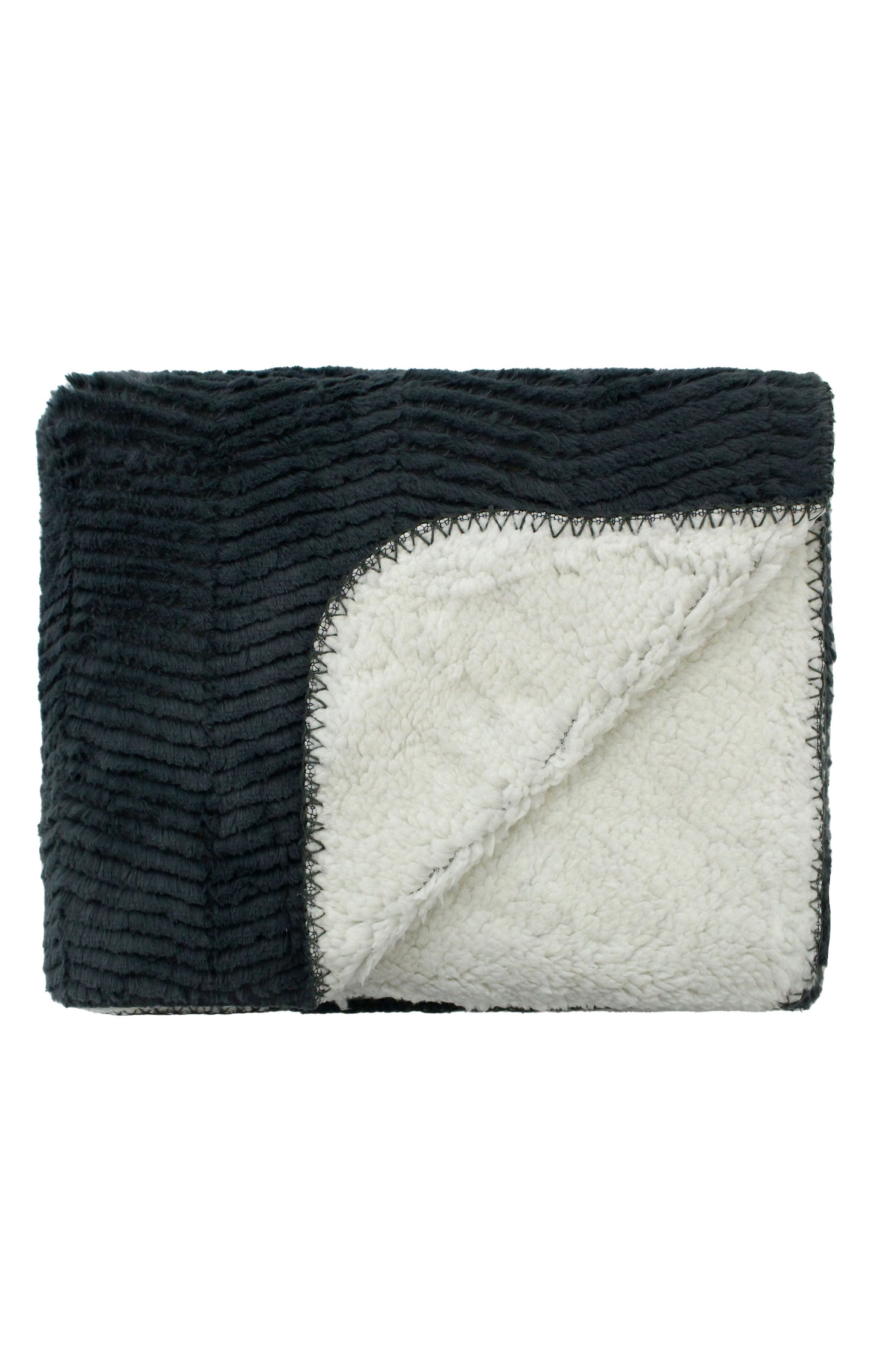 Embossed Sherpa Fleece Throw Blanket