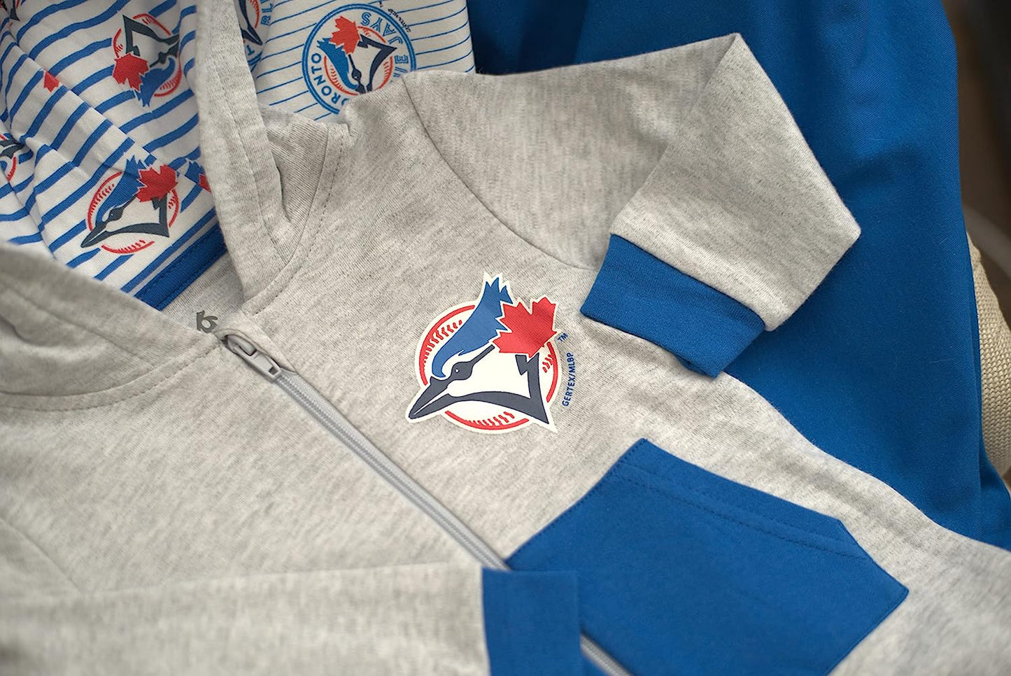 MLB Toronto Blue Jays Infant Baby Hooded Jumpsuit