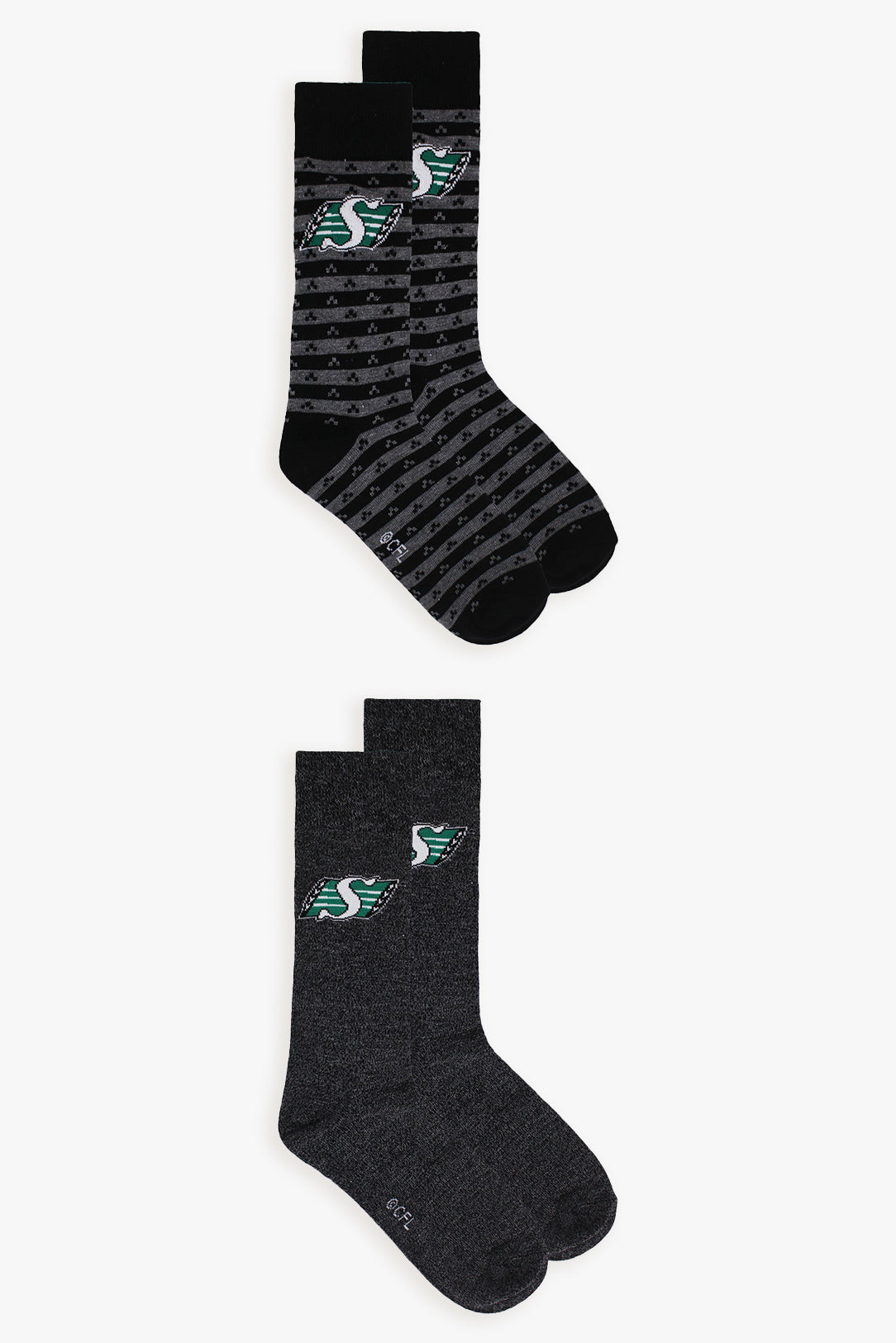 Gertex CFL Men's Saskatchewan Roughriders 2-Pack Dress Socks