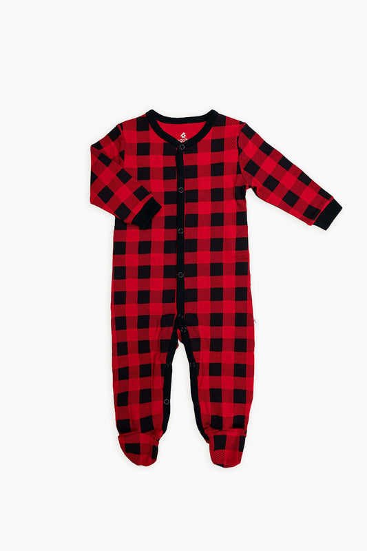 Snugabye Baby Buffalo Plaid Footed Sleeper