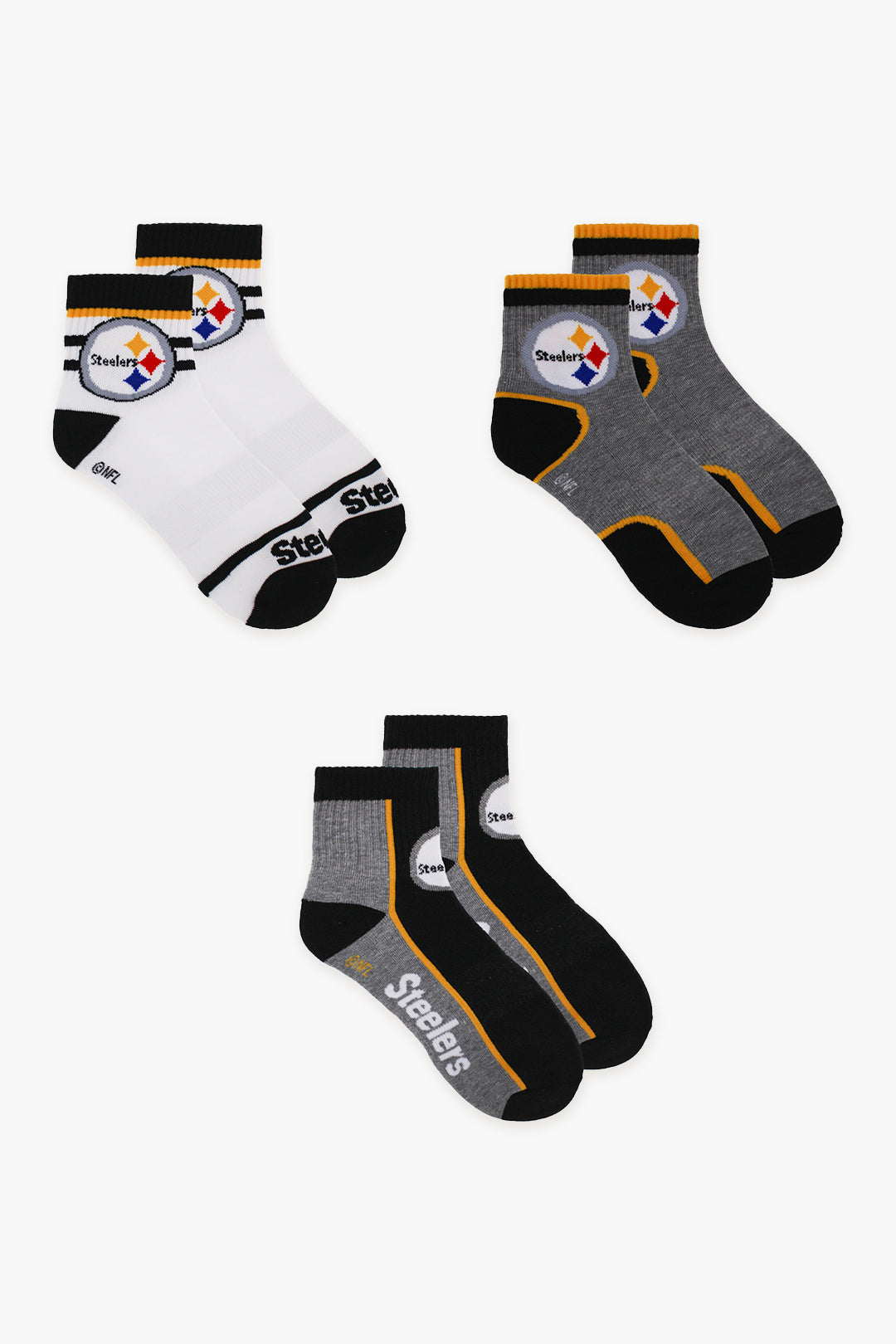 NFL Men's 3-Pack Sport Quarter Fan Socks