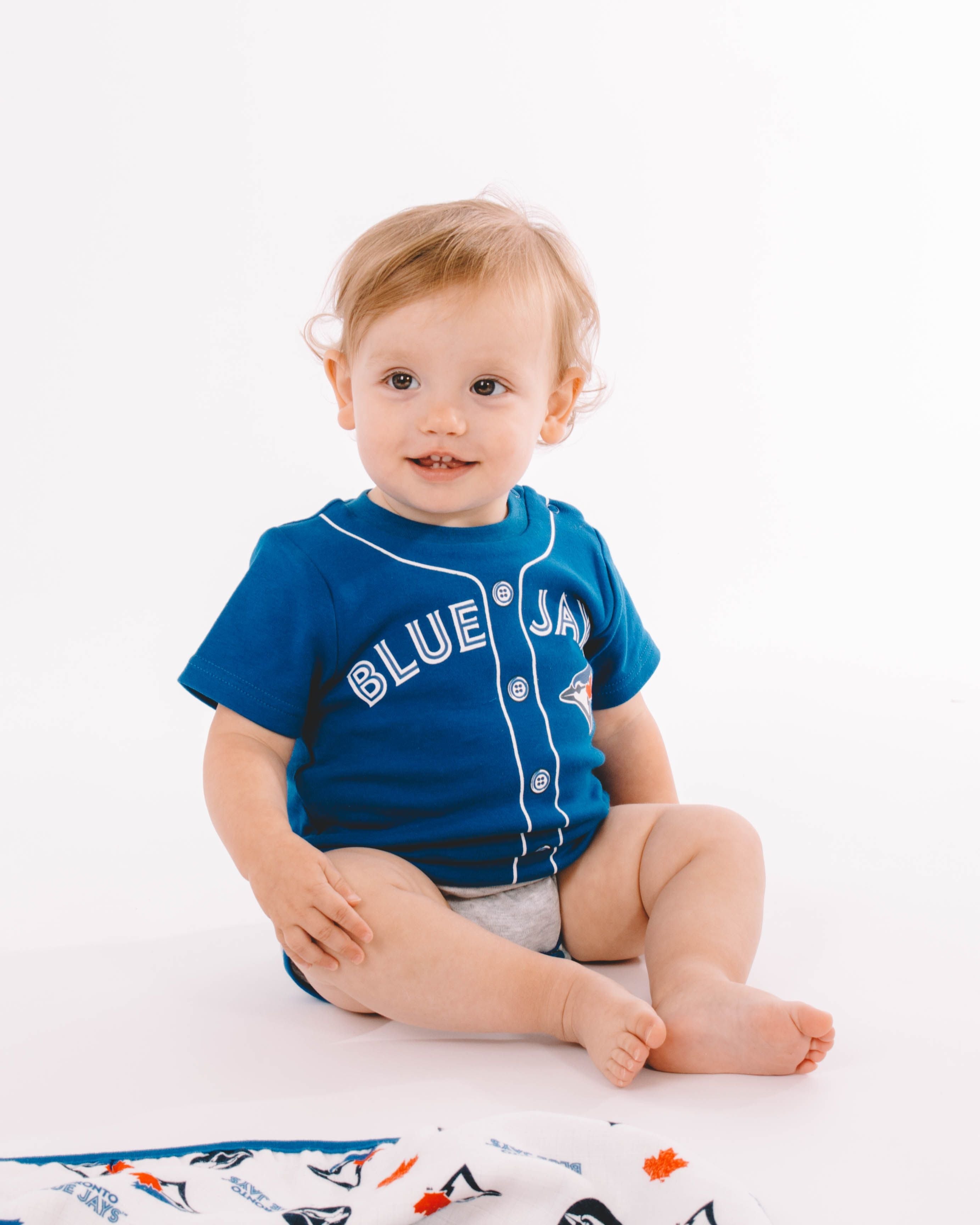 MLB Toronto Blue Jays T-Shirt Baby Onesie Bodysuit With Snap Closure